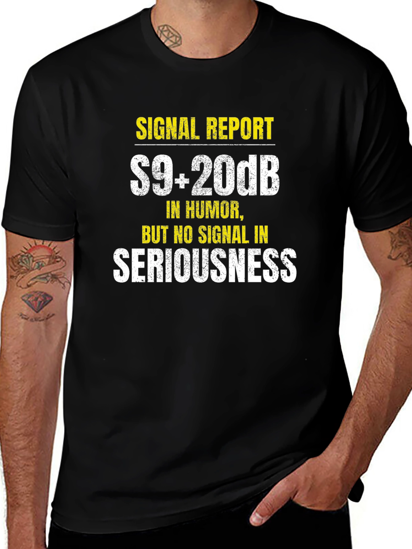 Funny Ham Radio T-Shirt - S9+20dB Humor