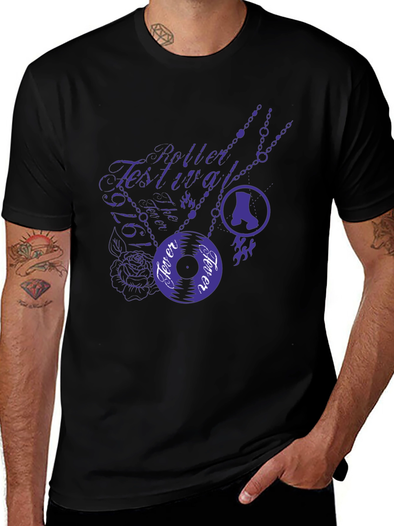 Roller Festival Fever Tee - Stylish Graphic Print T-Shirt