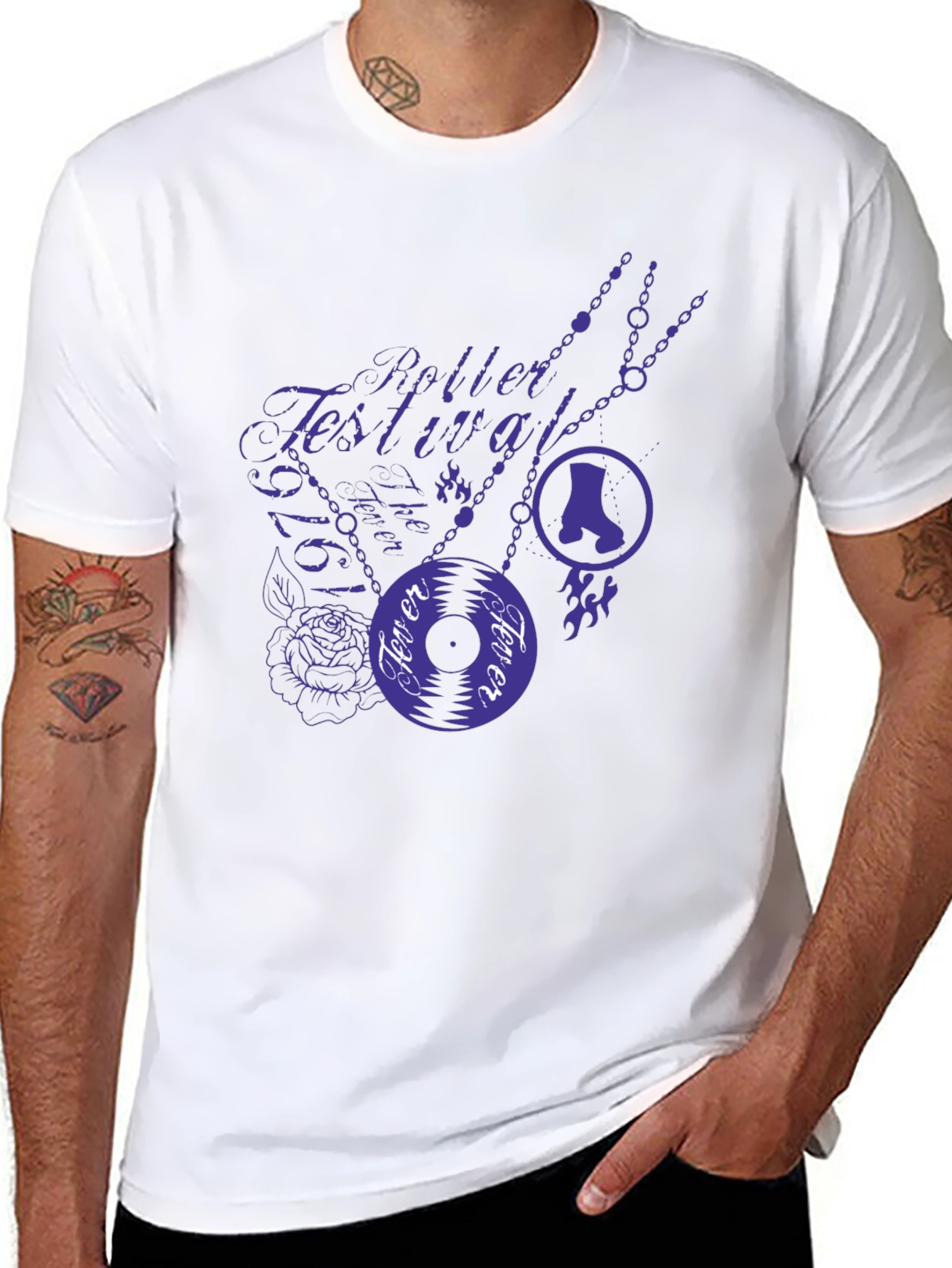 Roller Festival Fever Tee - Stylish Graphic Print T-Shirt