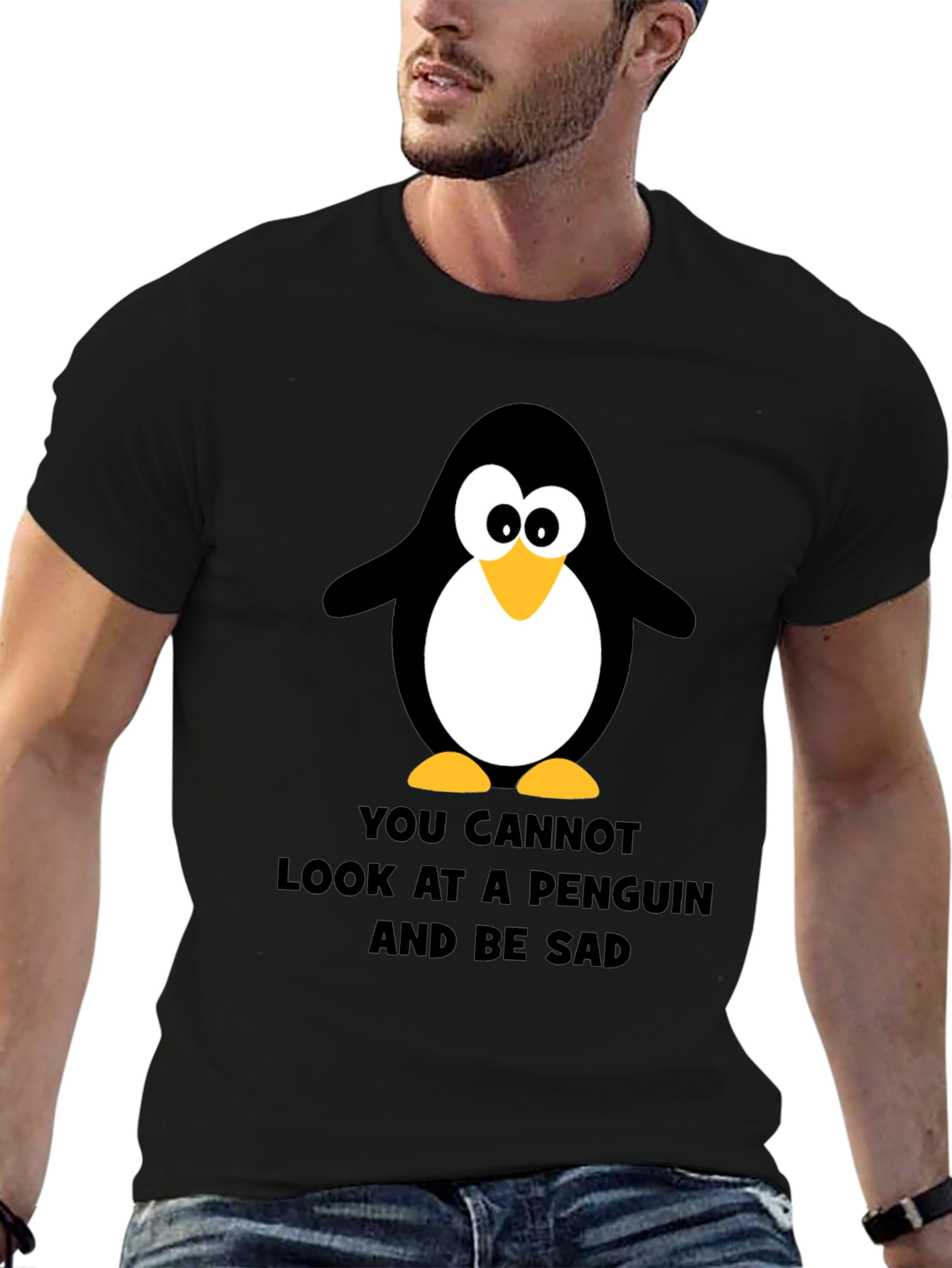 Penguin Graphic Tee - Black Humor T-Shirt