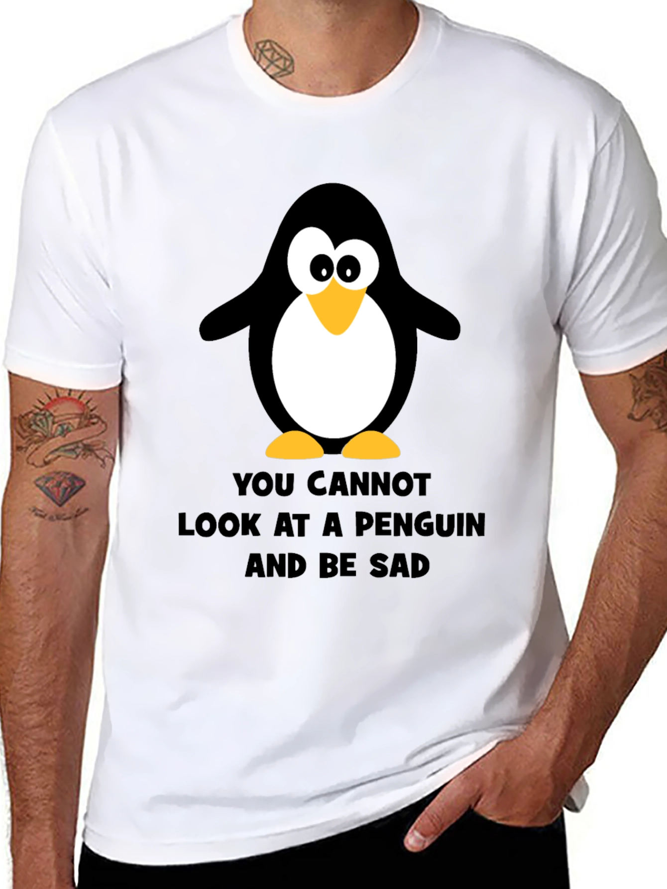 Penguin Graphic Tee - Black Humor T-Shirt