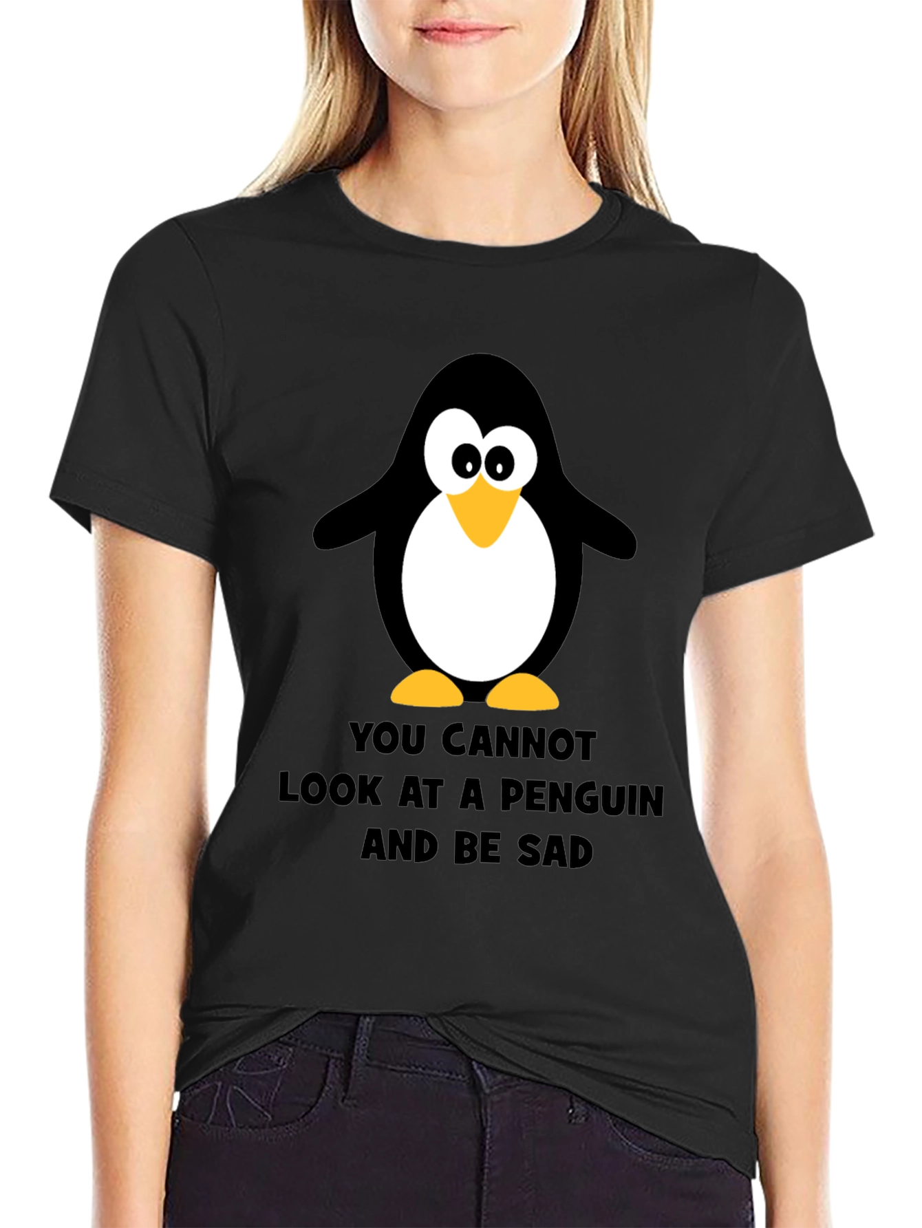 Penguin Graphic Tee - Black Humor T-Shirt