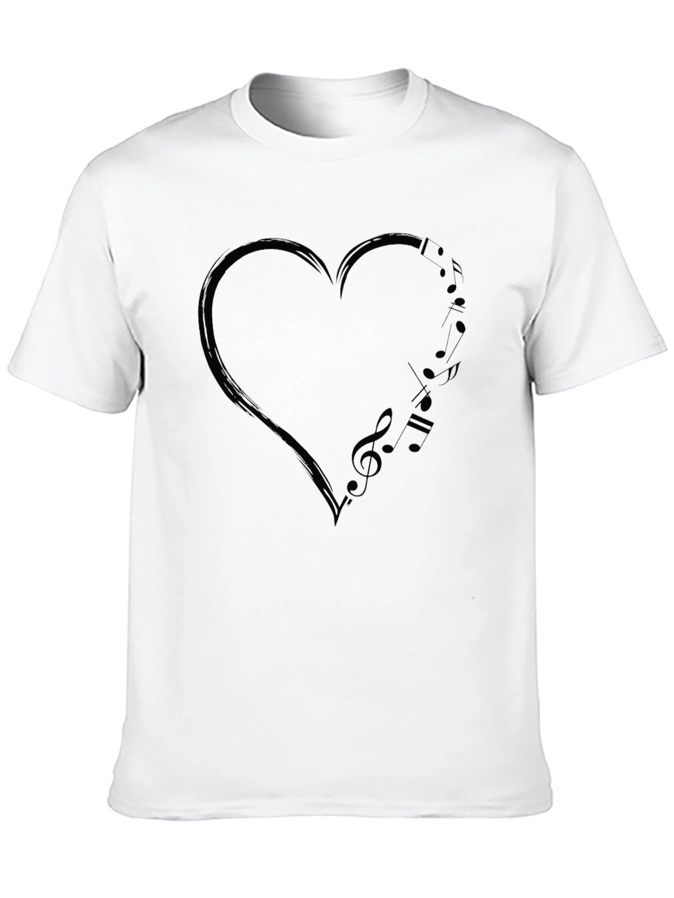 Musical Heart Graphic Black Tee