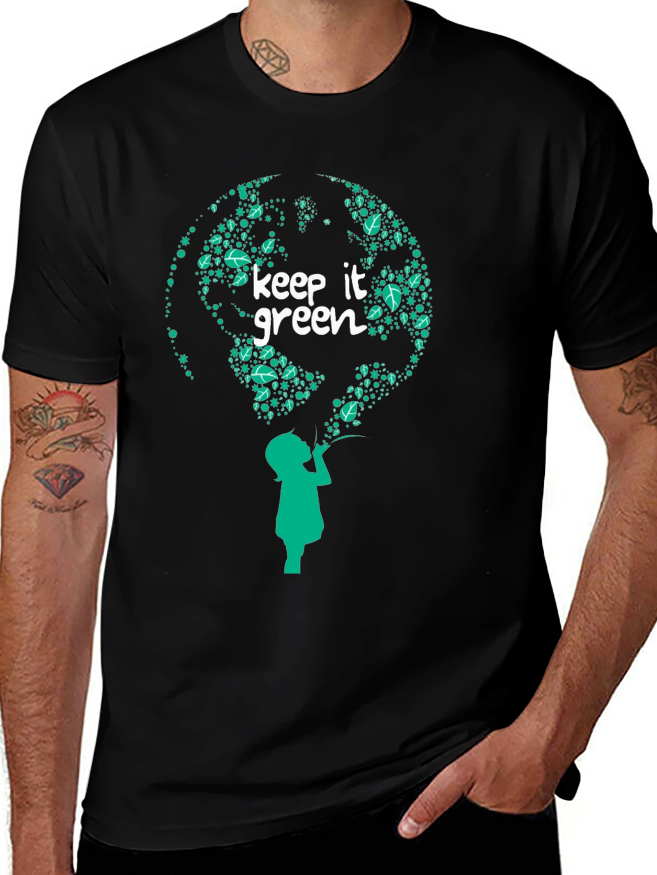 Keep It Green Graphic Tee - Earth-Friendly Design