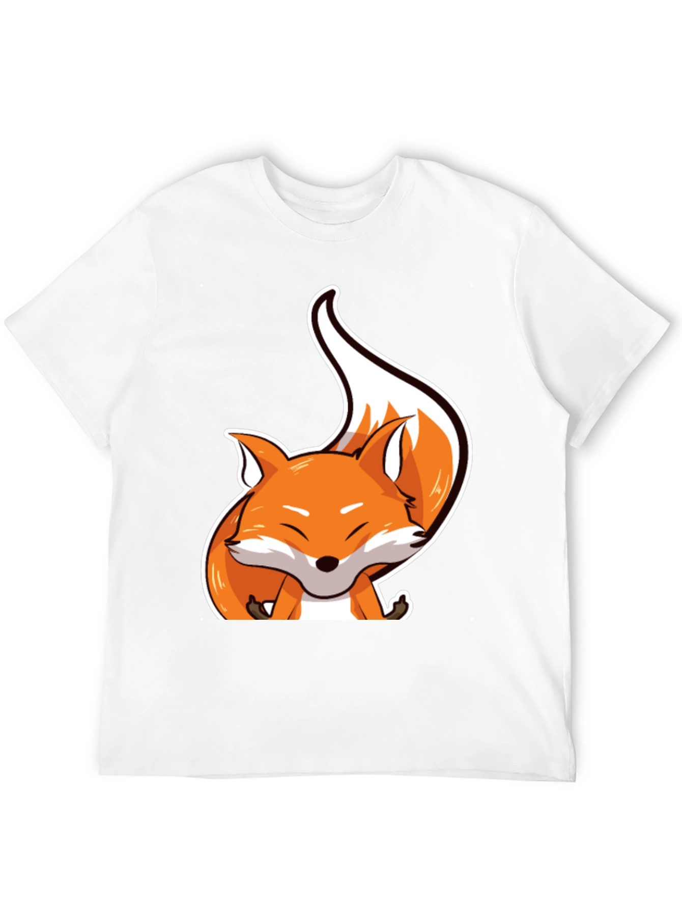Cute Fox Graphic Tee - Unisex Black T-Shirt