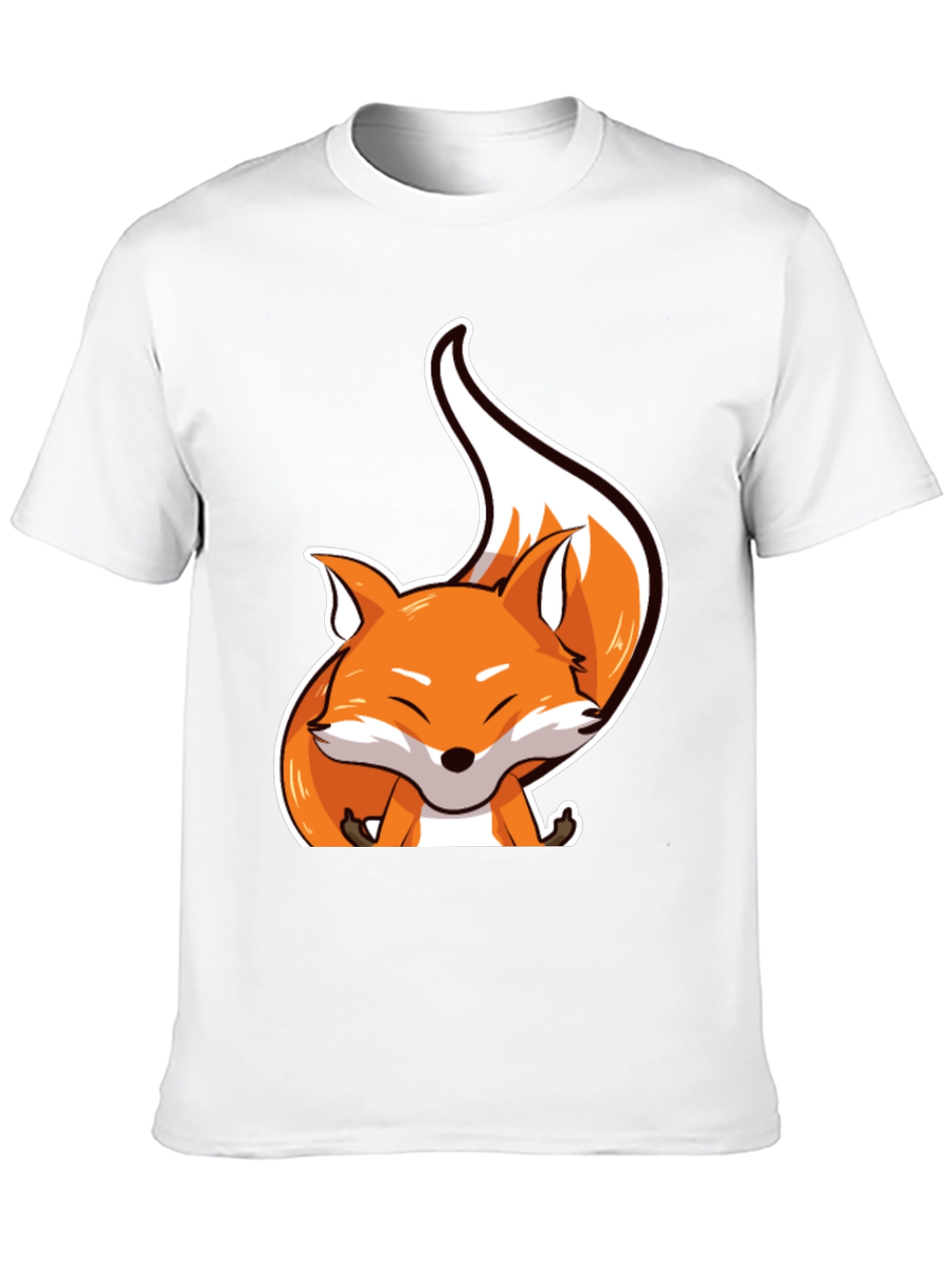 Cute Fox Graphic Tee - Unisex Black T-Shirt