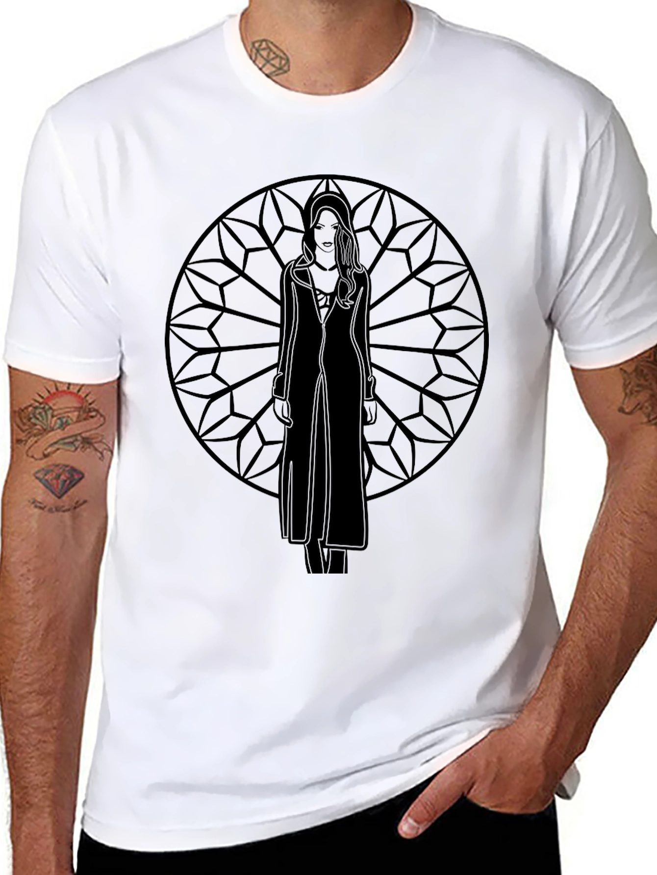 Mystic Silhouette T-Shirt - Gothic Style Graphic Tee