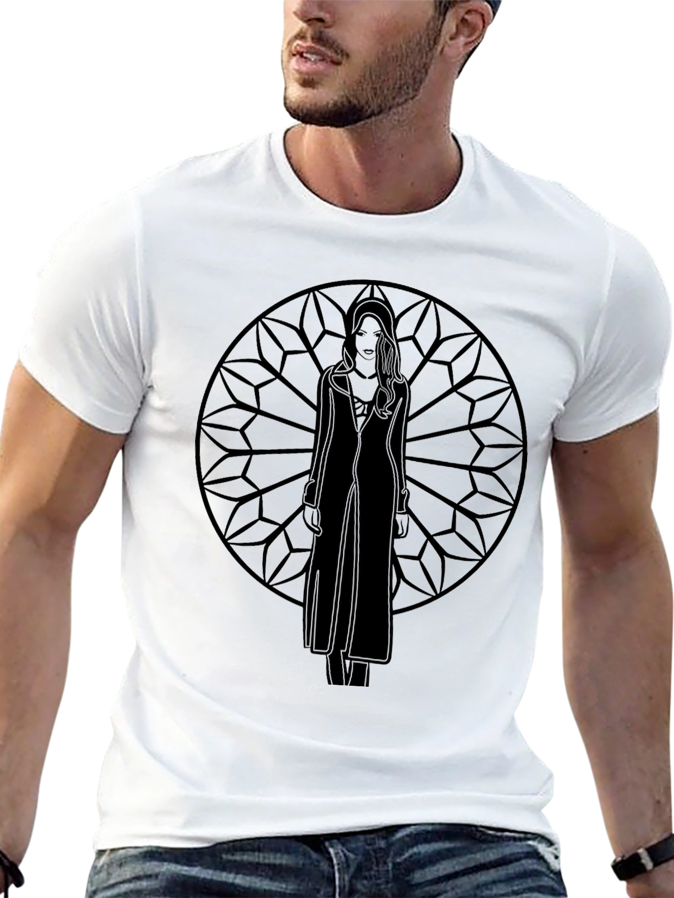 Mystic Silhouette T-Shirt - Gothic Style Graphic Tee