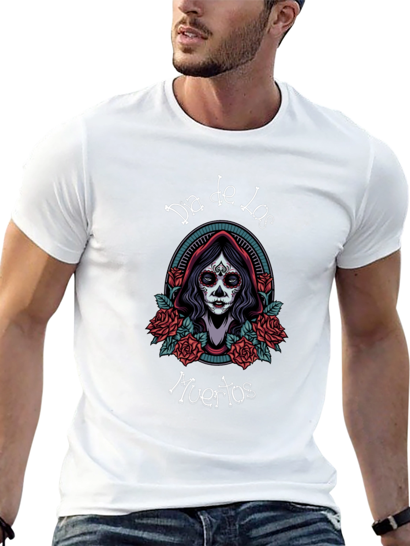Dia de los Muertos T-Shirt Sugar Skull Graphic Tee