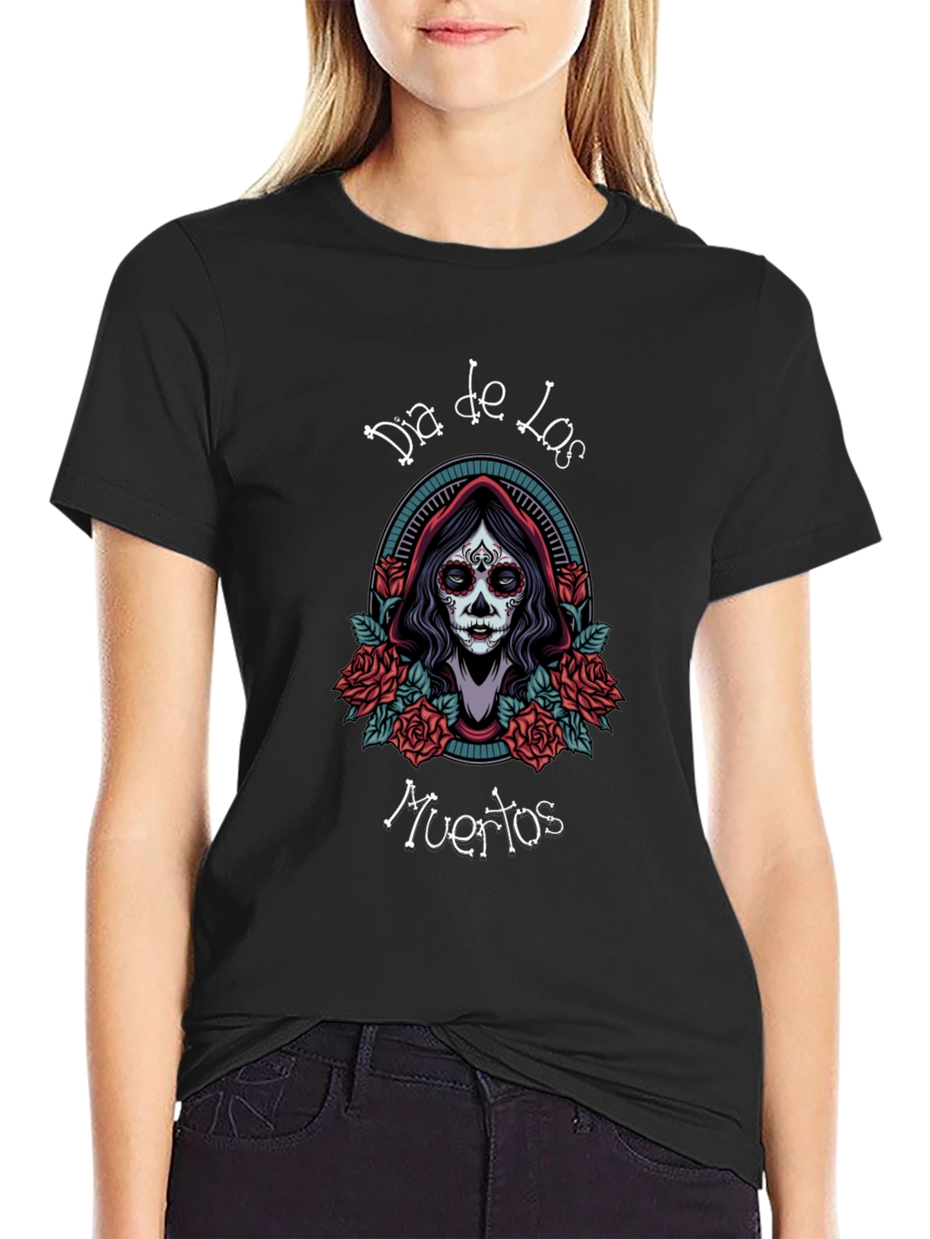 Dia de los Muertos T-Shirt Sugar Skull Graphic Tee
