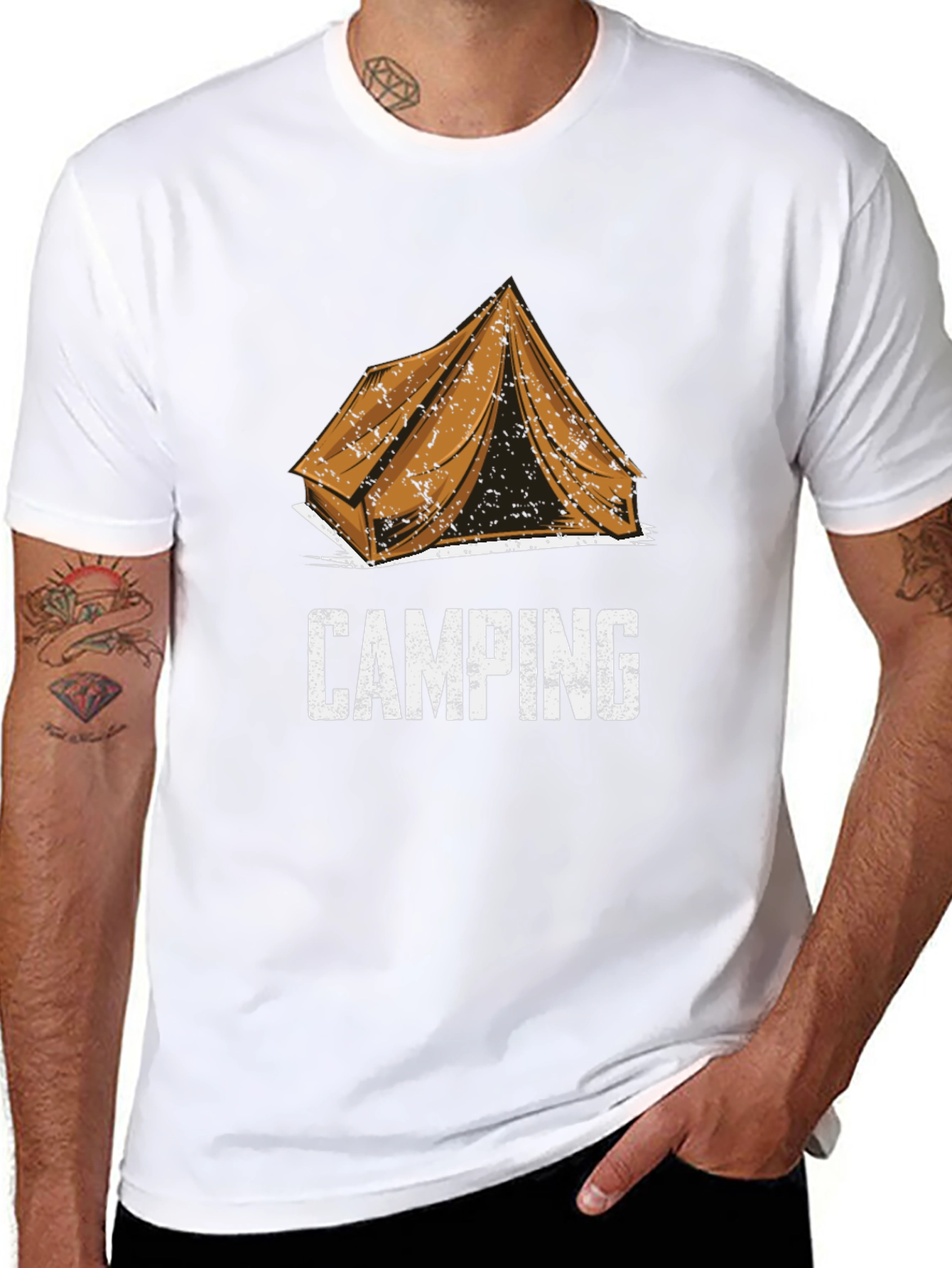 Camping Tent Graphic Tee - Outdoor Adventure Shirt