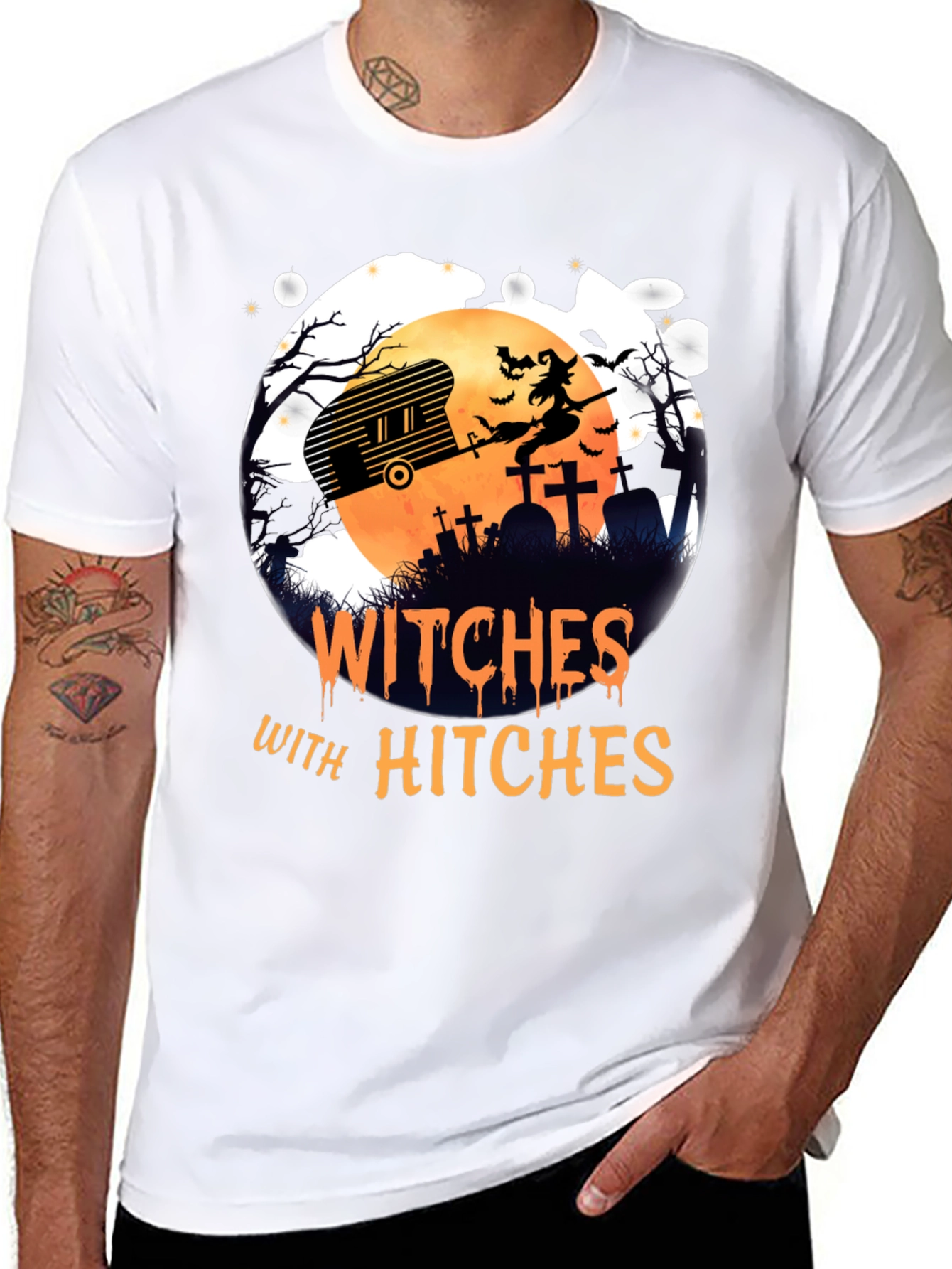 Witches with Hitches Halloween Graphic Tee