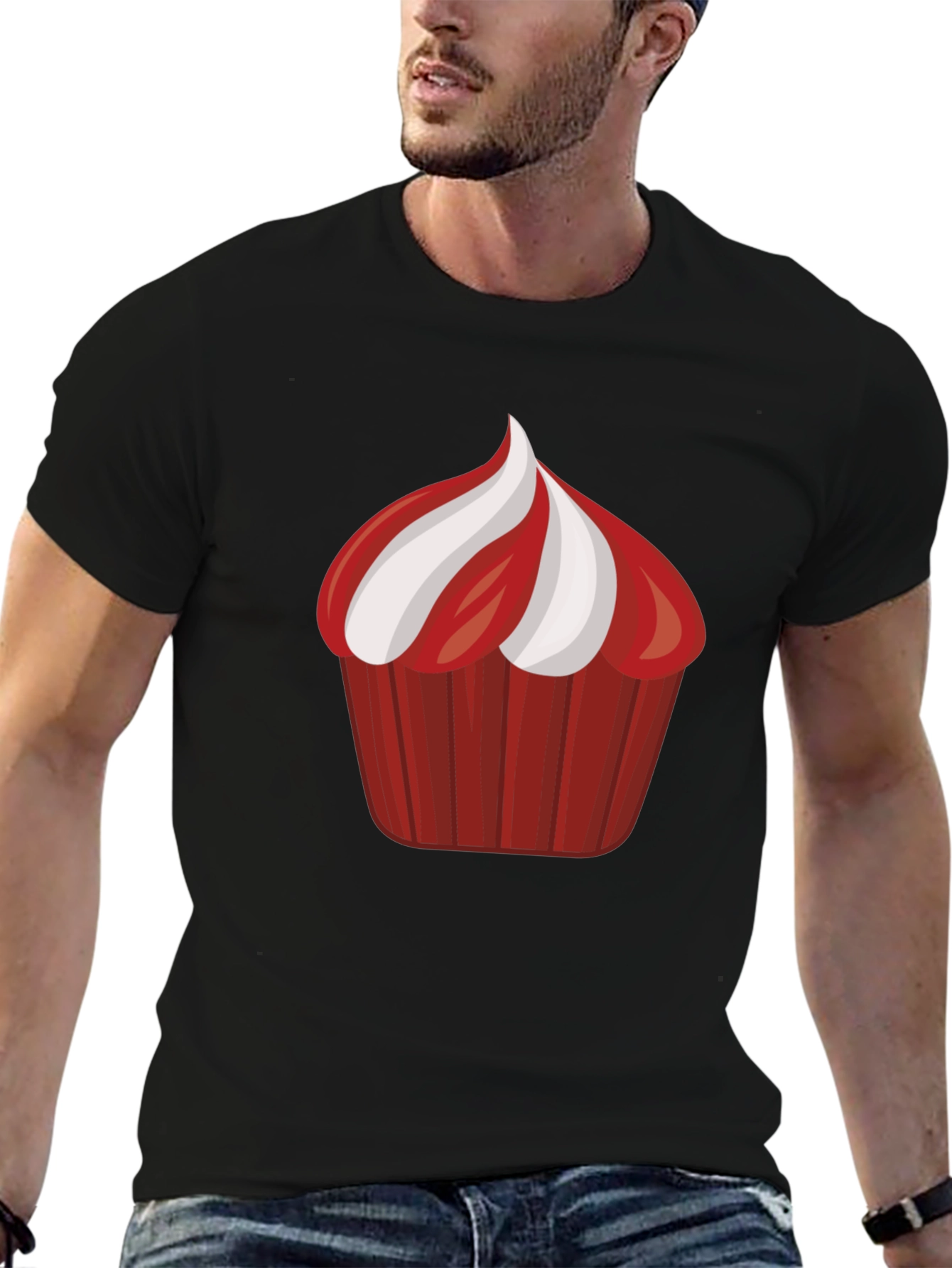 Cupcake Graphic Black Tee Shirt