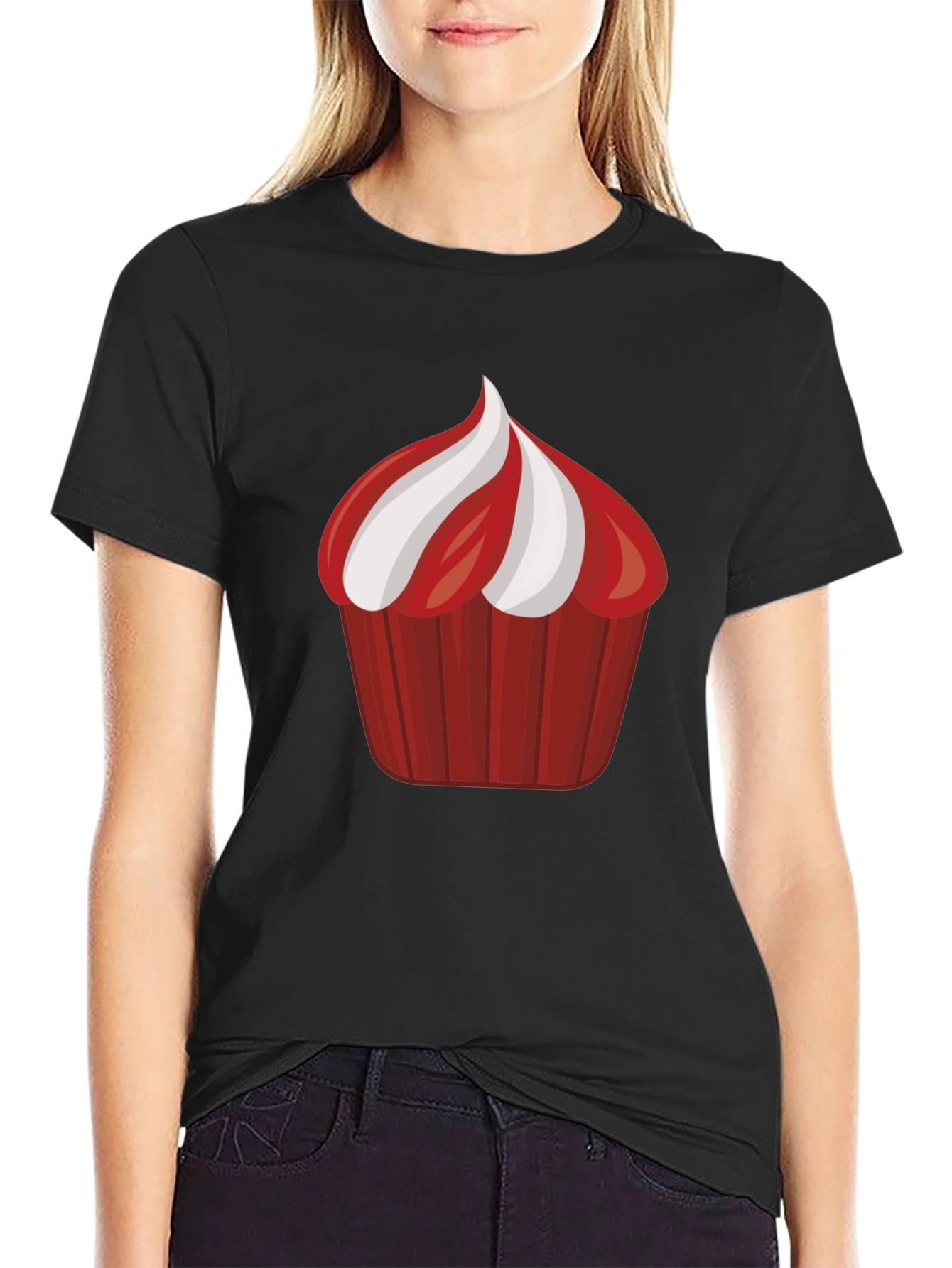 Cupcake Graphic Black Tee Shirt