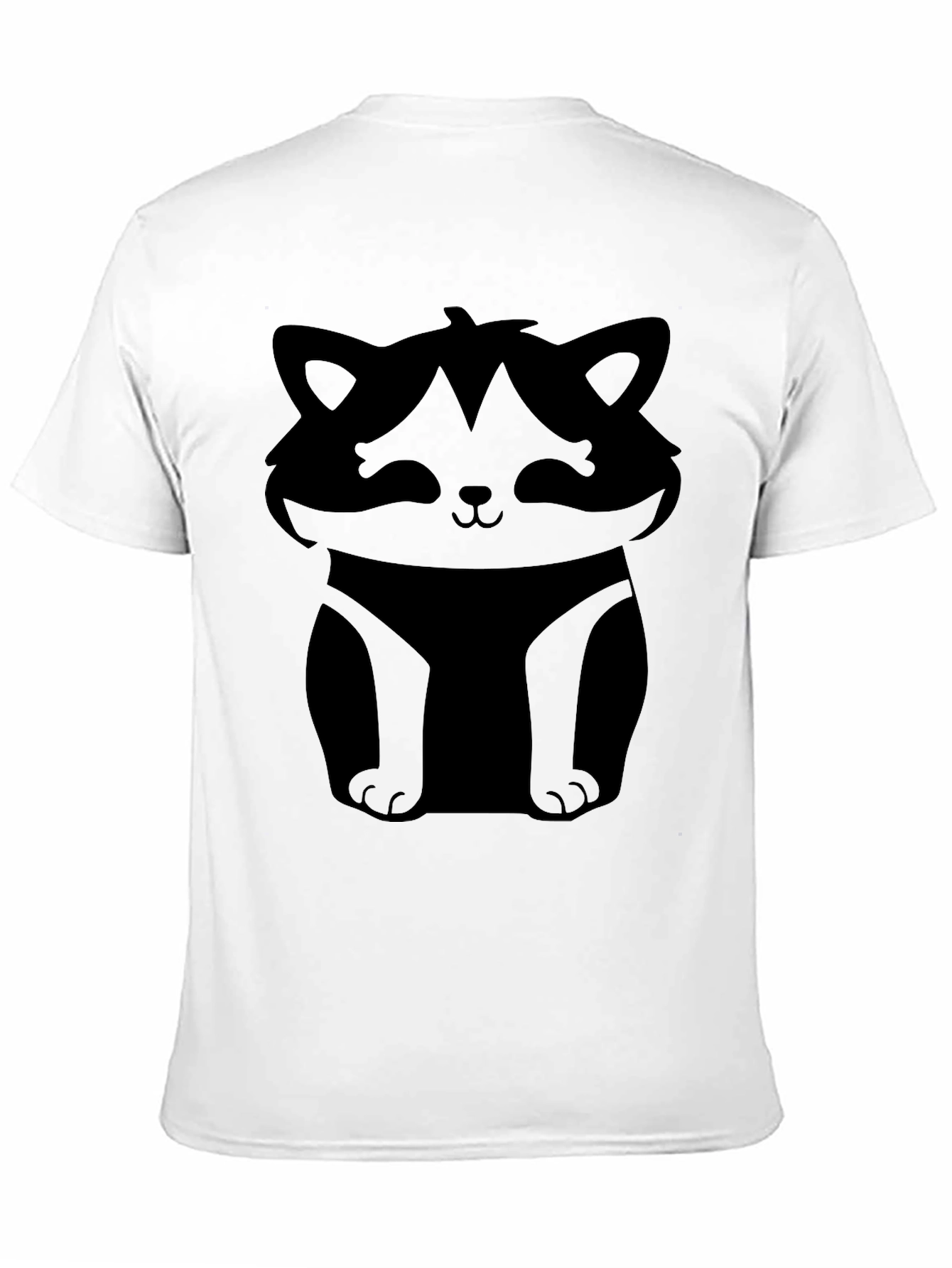 Cute Raccoon Graphic Tee - Black Cotton Casual Shirt