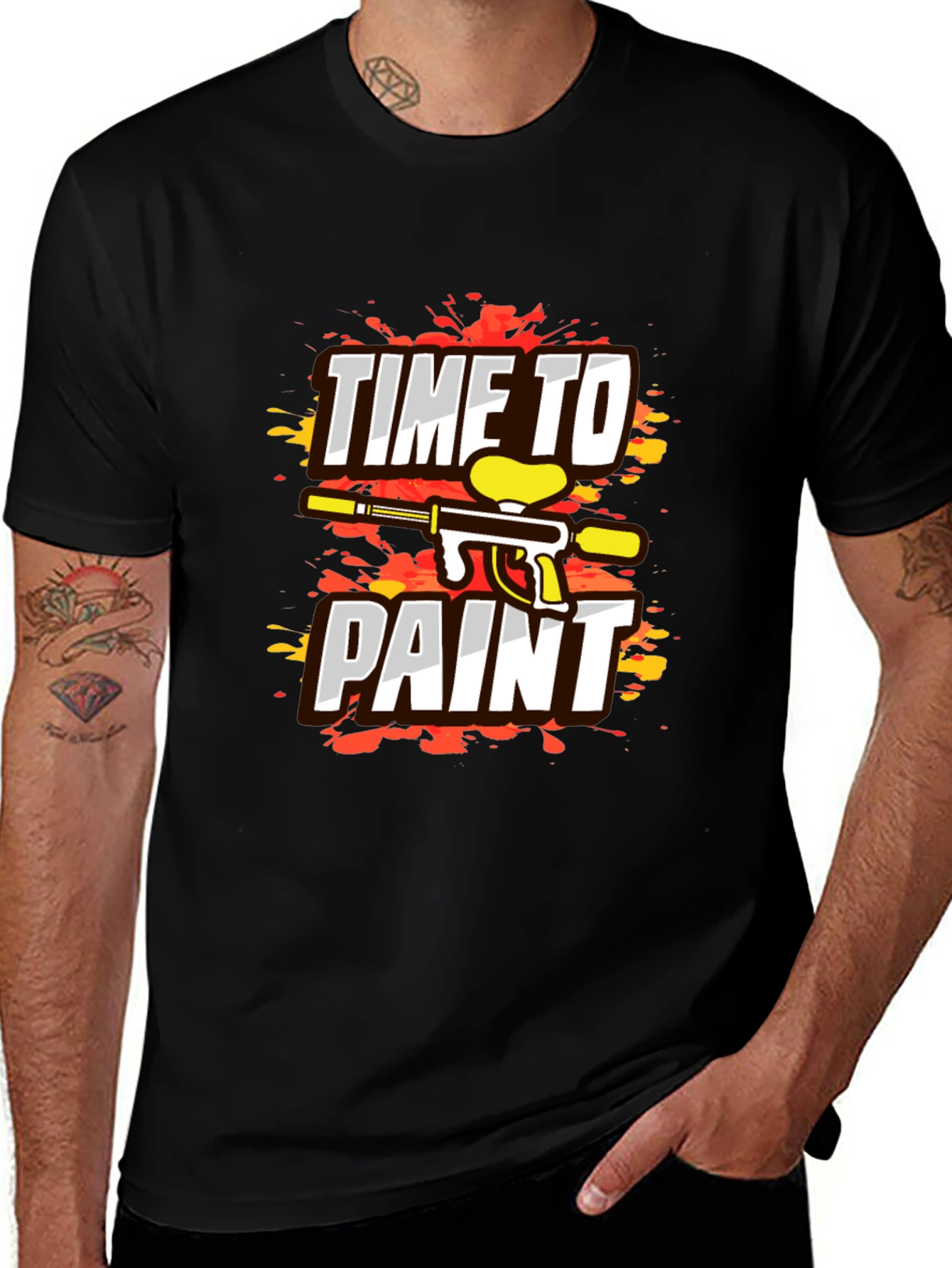 Time To Paint Paintball Graphic T-Shirt