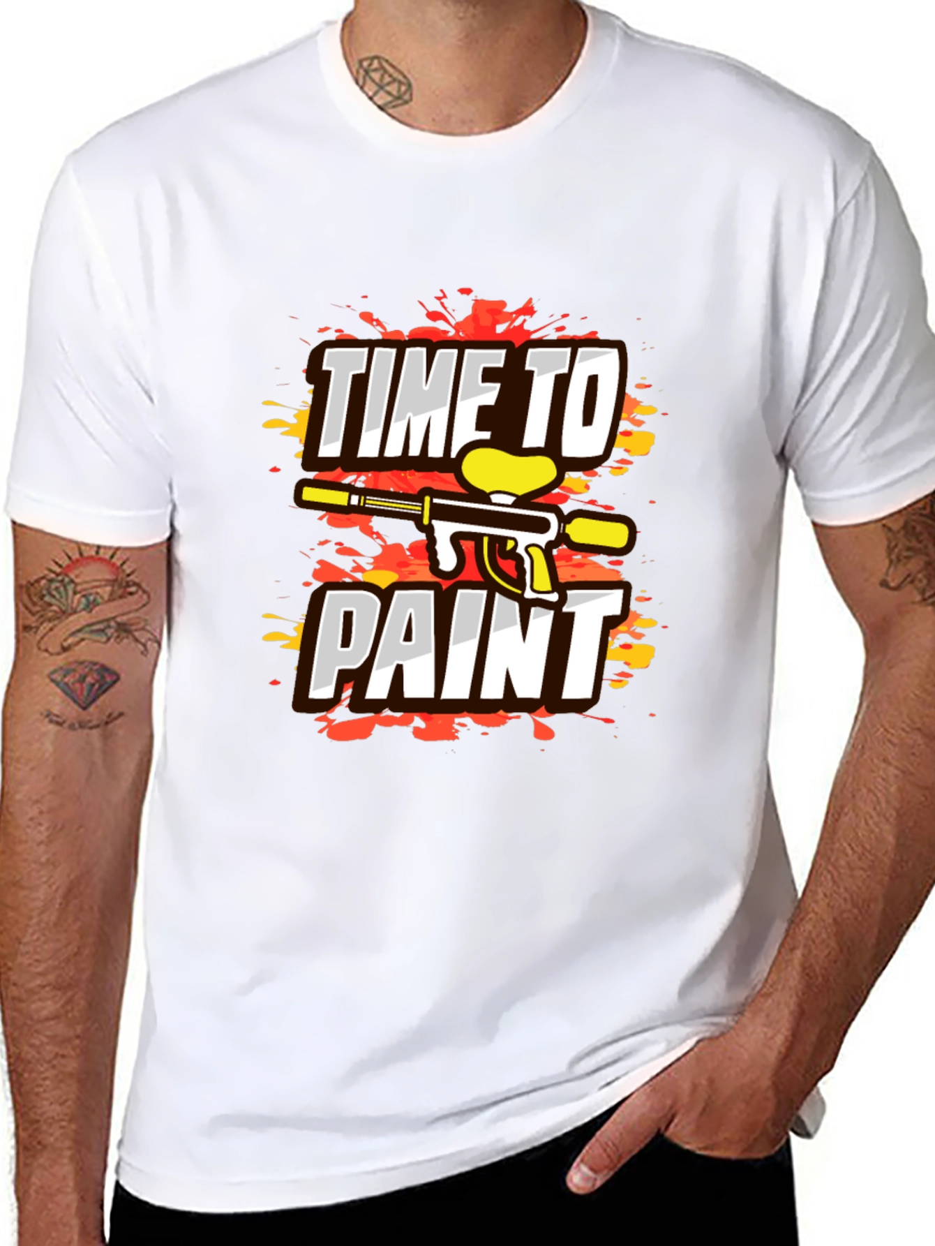 Time To Paint Paintball Graphic T-Shirt
