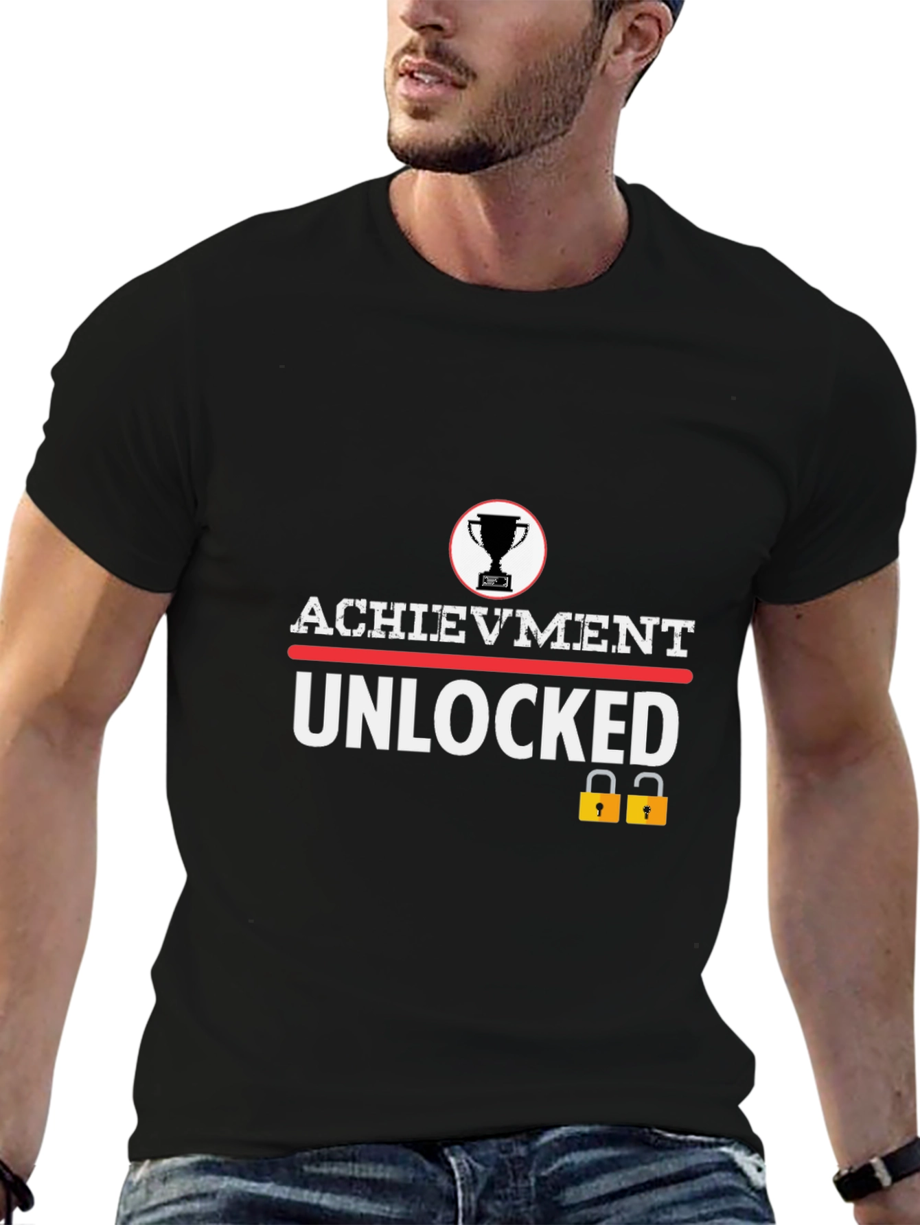 Achievement Unlocked Graphic Tee - Gamer T-Shirt