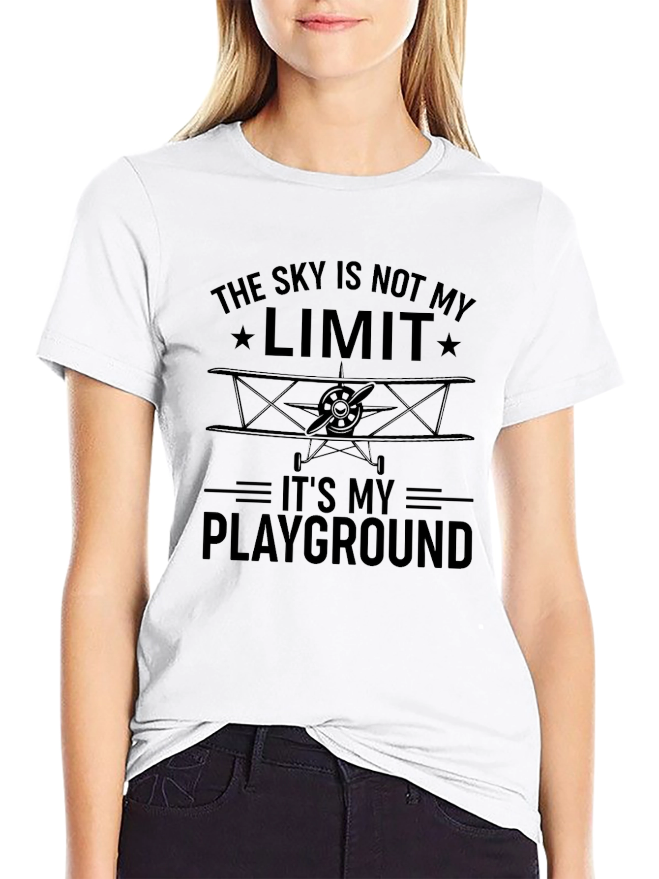 Skys Not The Limit Airplane T-Shirt