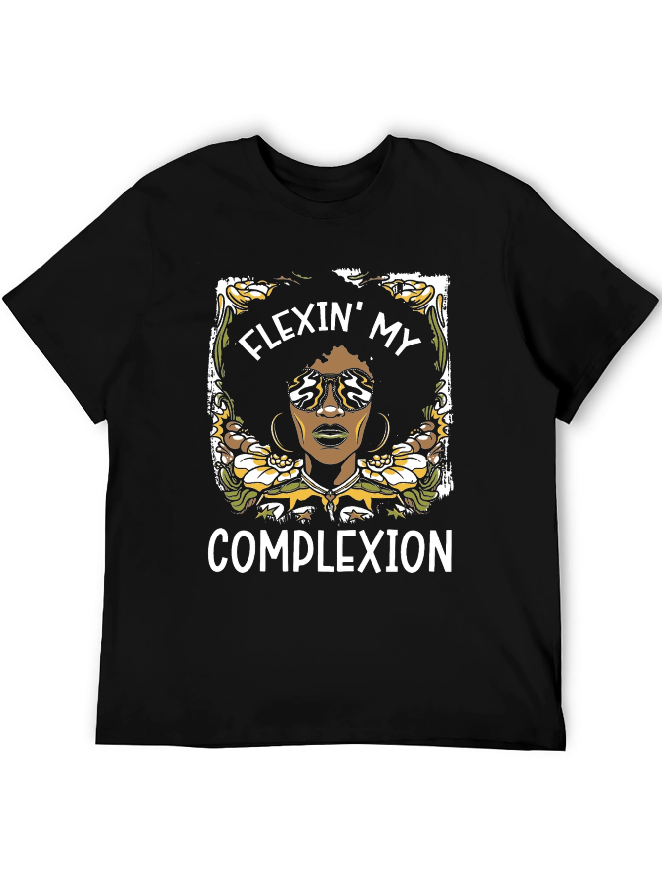 Flexin My Complexion Graphic Tee - Black