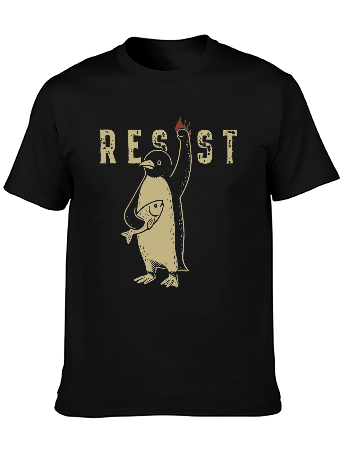 Resist Penguin Graphic T-Shirt