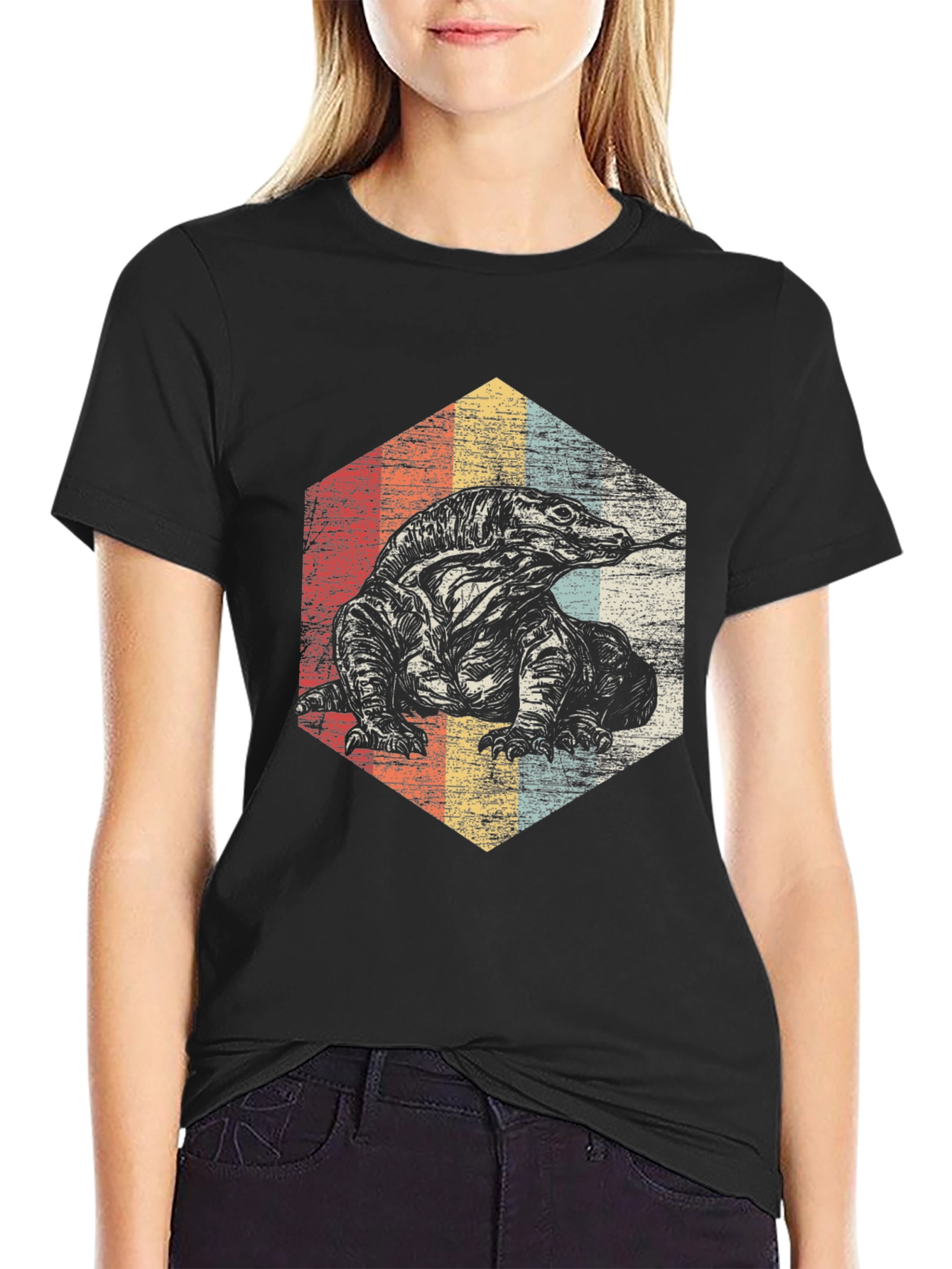 Retro Komodo Dragon Graphic Tee