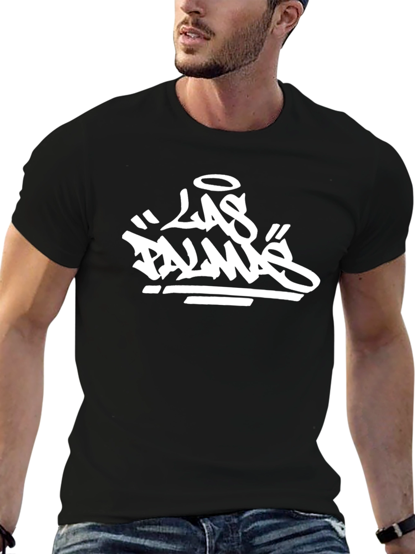 Las Palmas Graphic Tee - Stylish Black T-Shirt