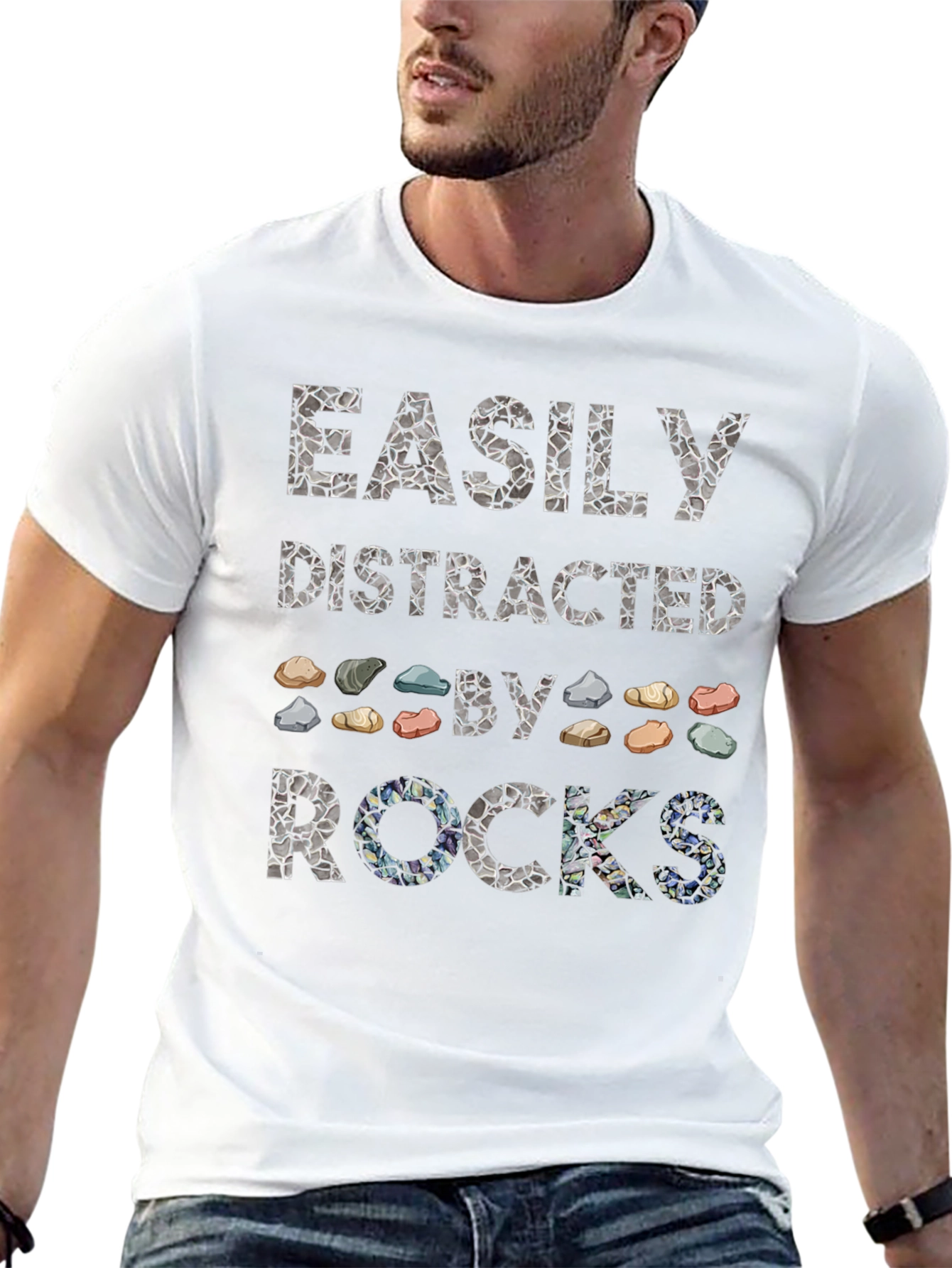 Easily Distracted by Rocks Graphic Tee
