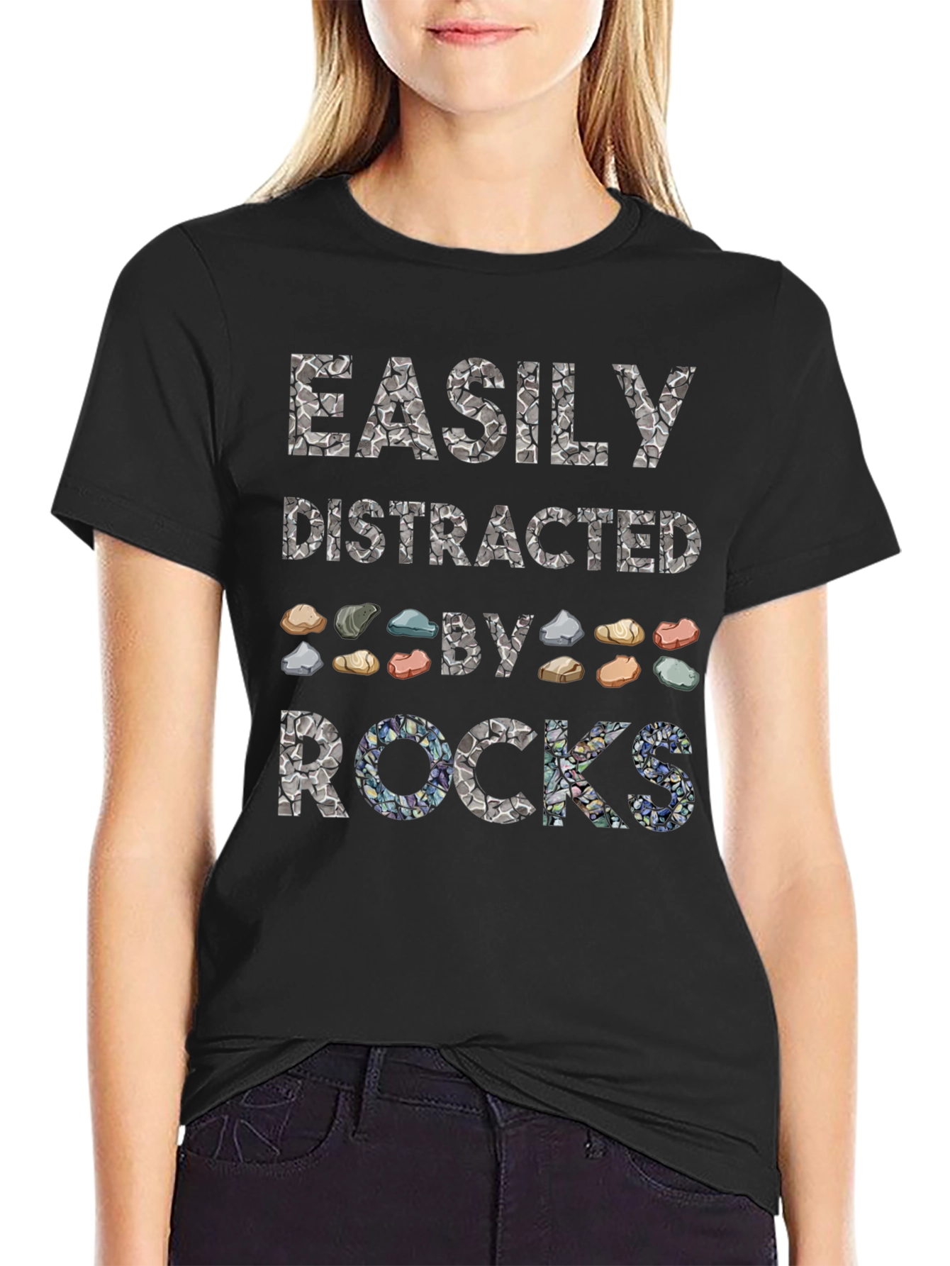 Easily Distracted by Rocks Graphic Tee