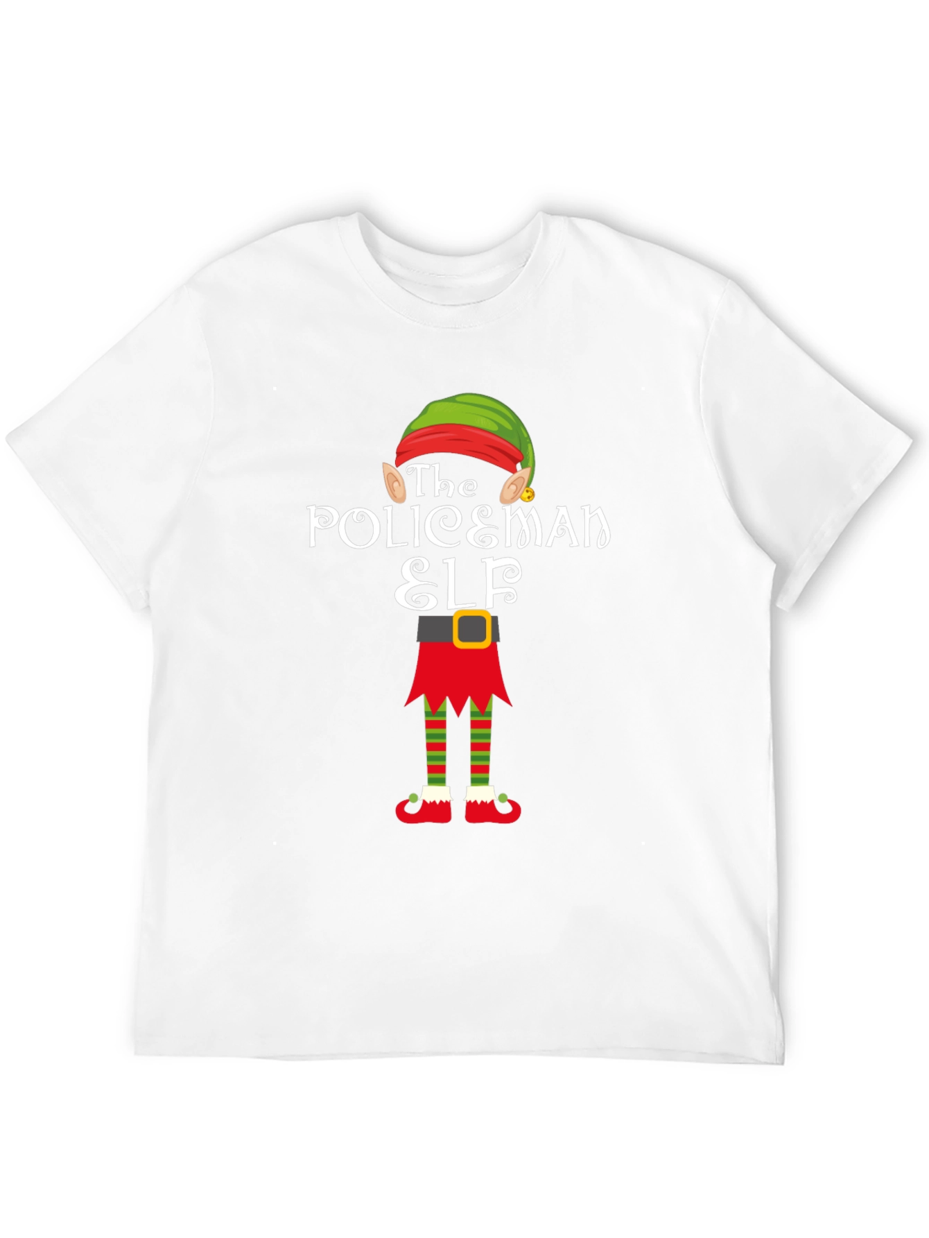 Policeman Elf Christmas T-Shirt