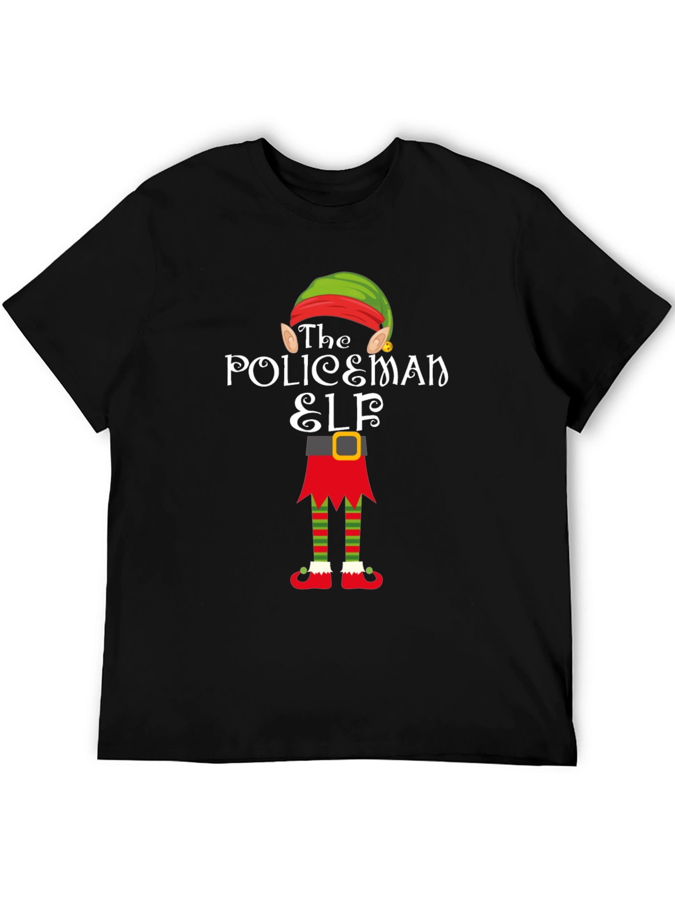 Policeman Elf Christmas T-Shirt