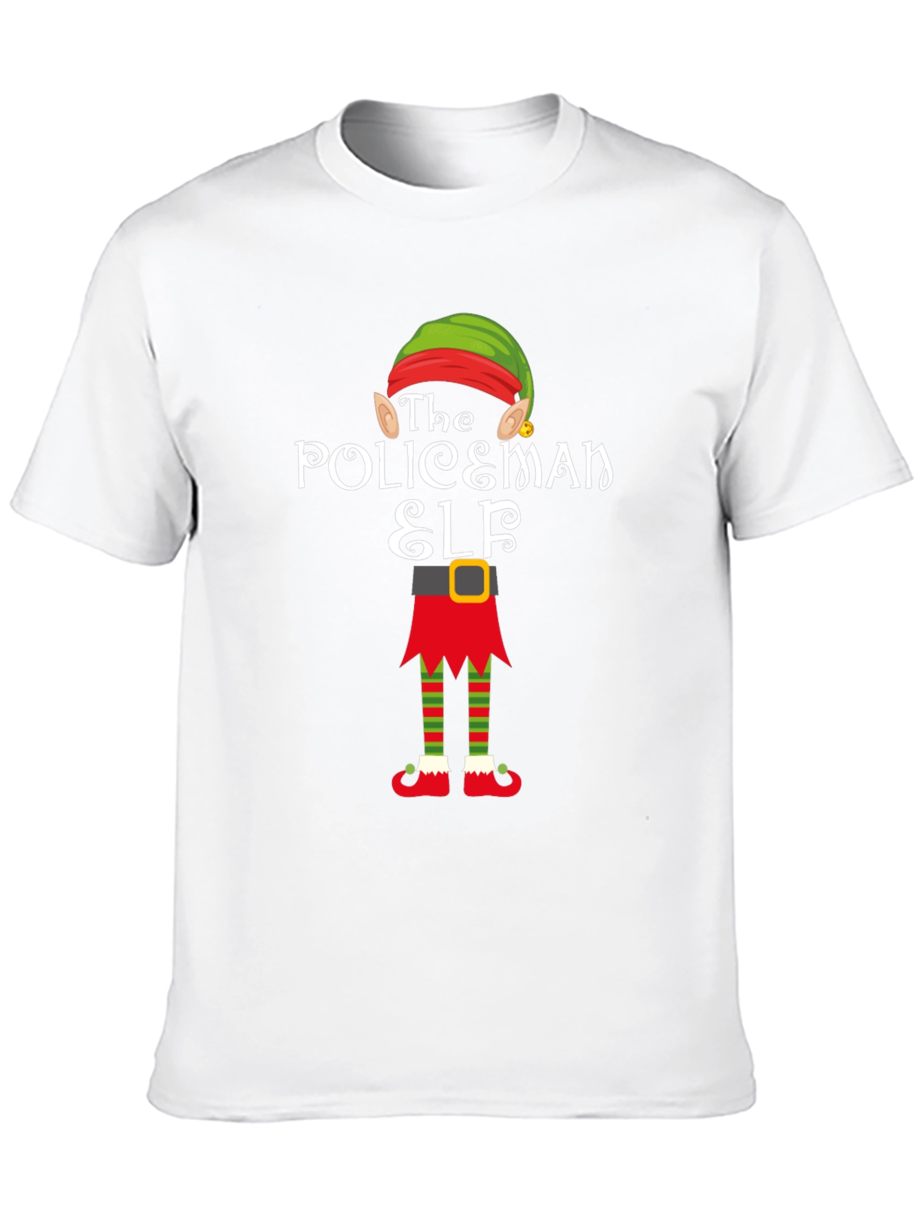 Policeman Elf Christmas T-Shirt