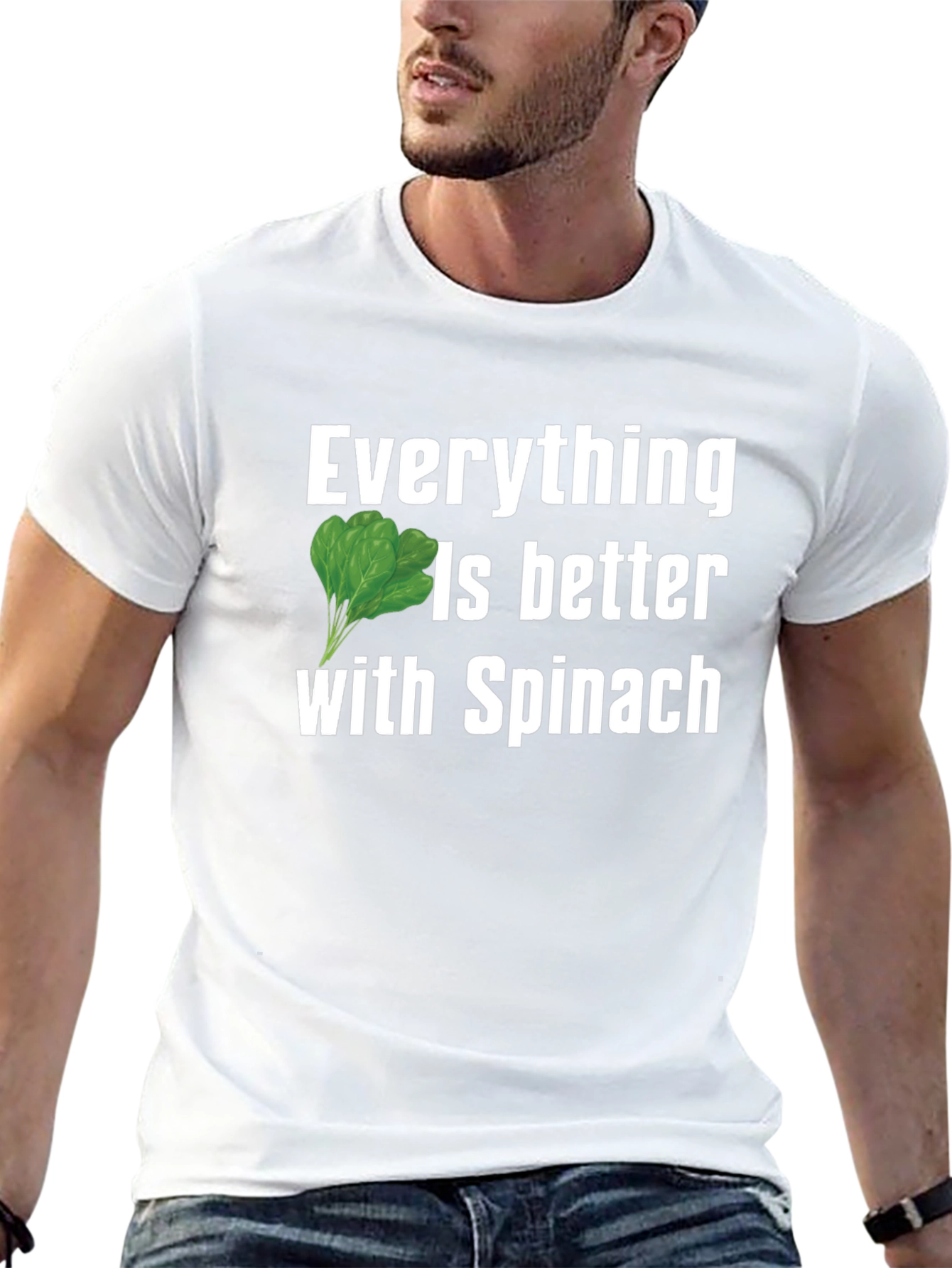 Everything Is Better With Spinach Black T-Shirt