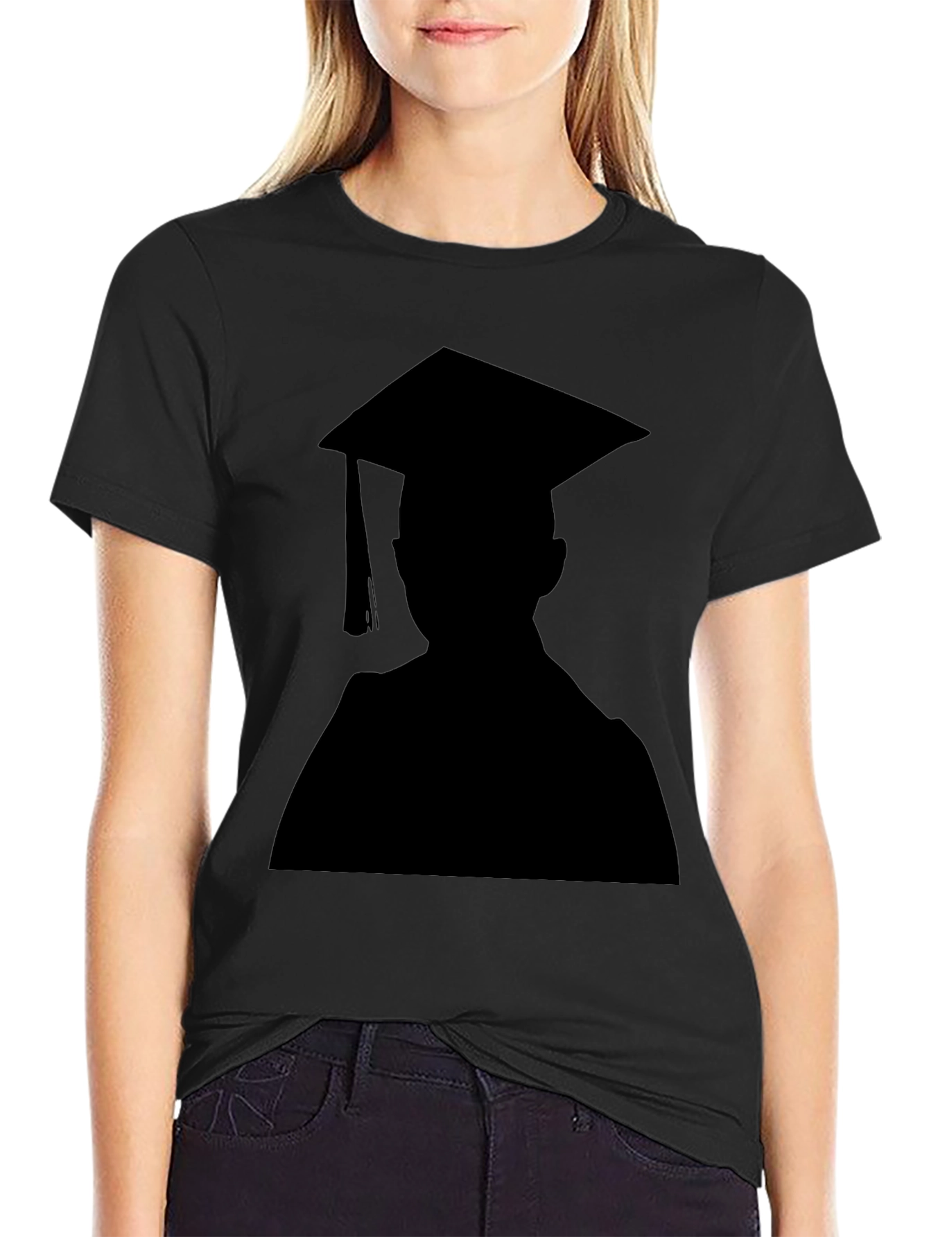 Graduation Silhouette Black T-Shirt