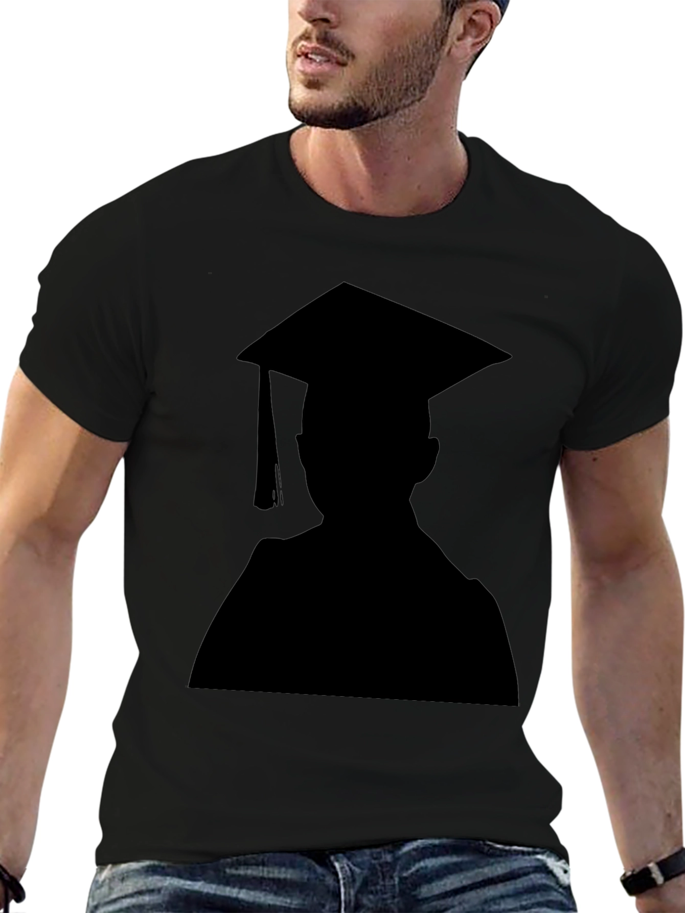 Graduation Silhouette Black T-Shirt