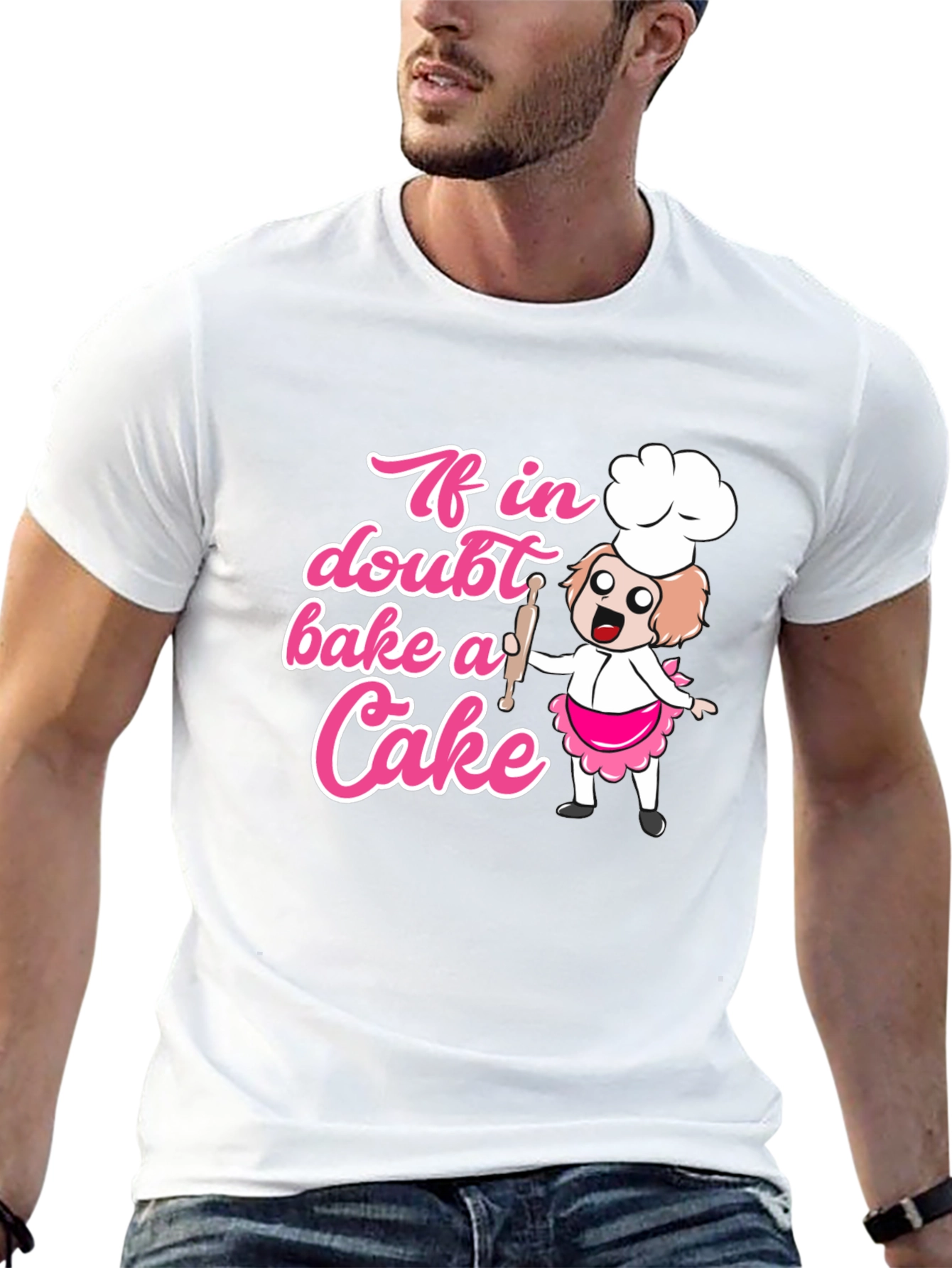 Bake a Cake T-Shirt - Cute Cartoon Chef Design