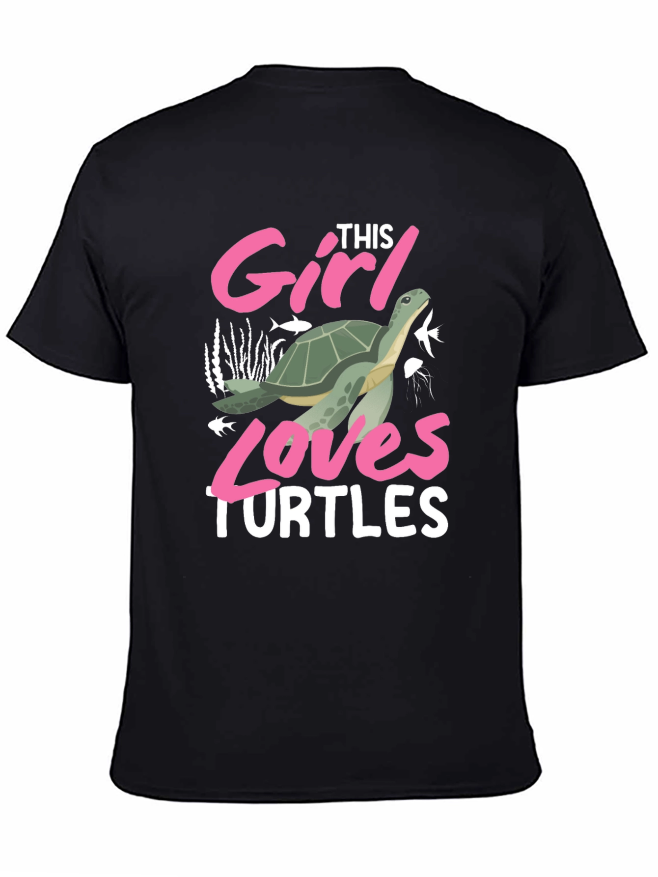 Girl Loves Turtles Graphic T-Shirt