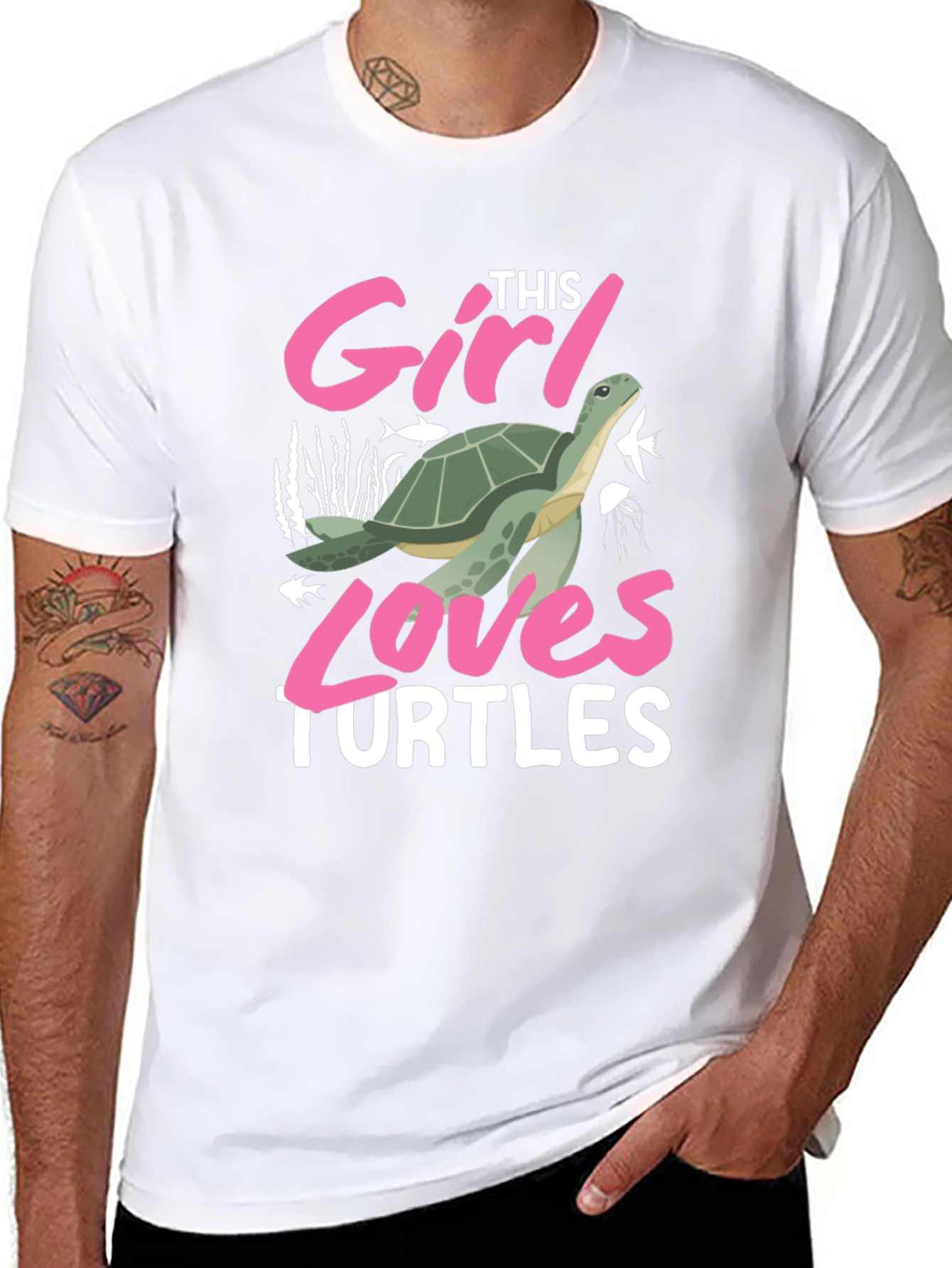 Girl Loves Turtles Graphic T-Shirt