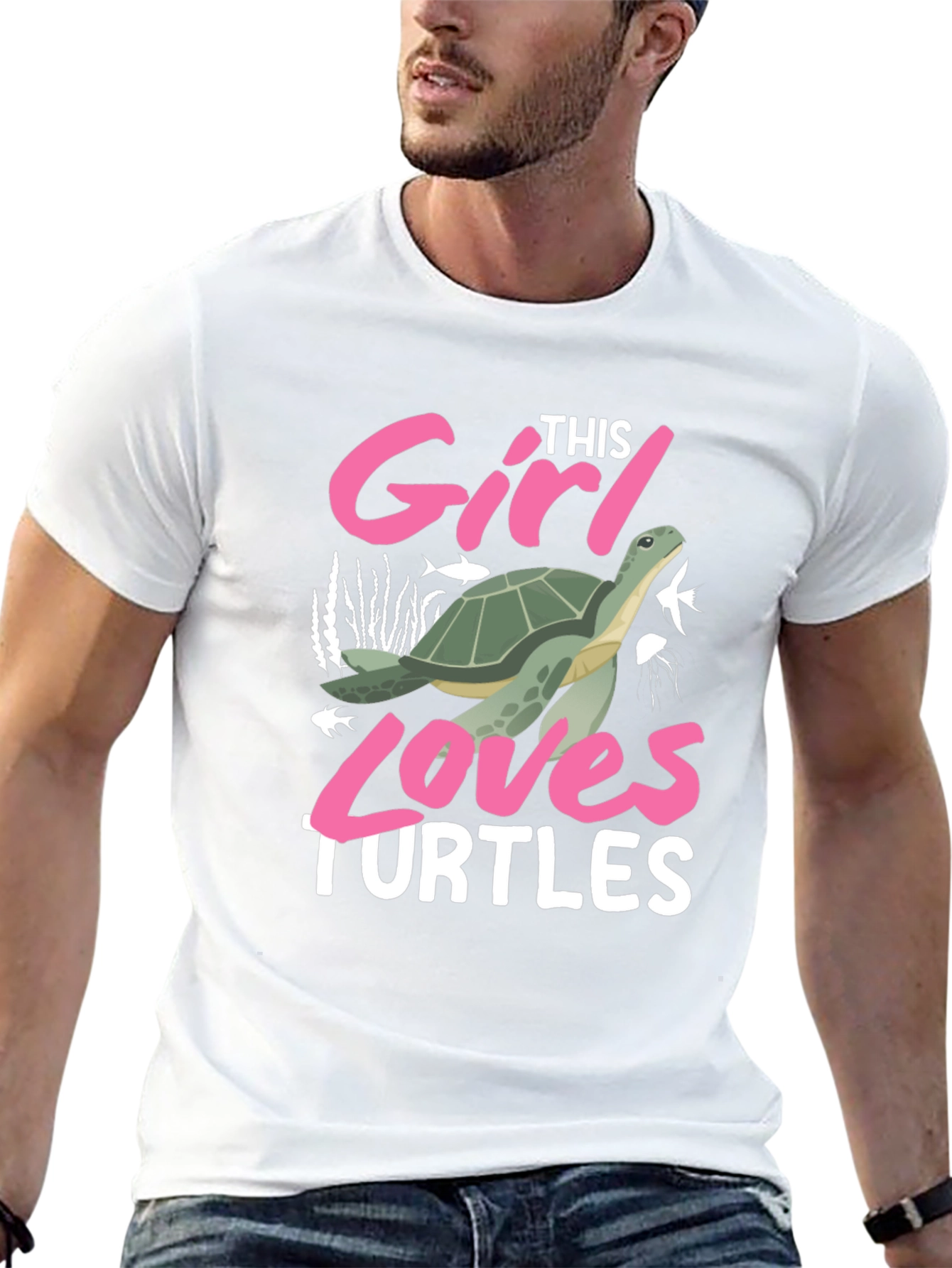 Girl Loves Turtles Graphic T-Shirt