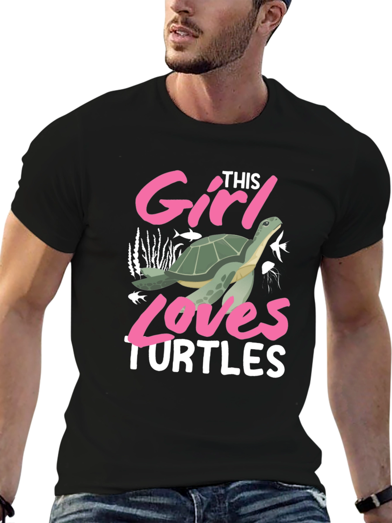 Girl Loves Turtles Graphic T-Shirt