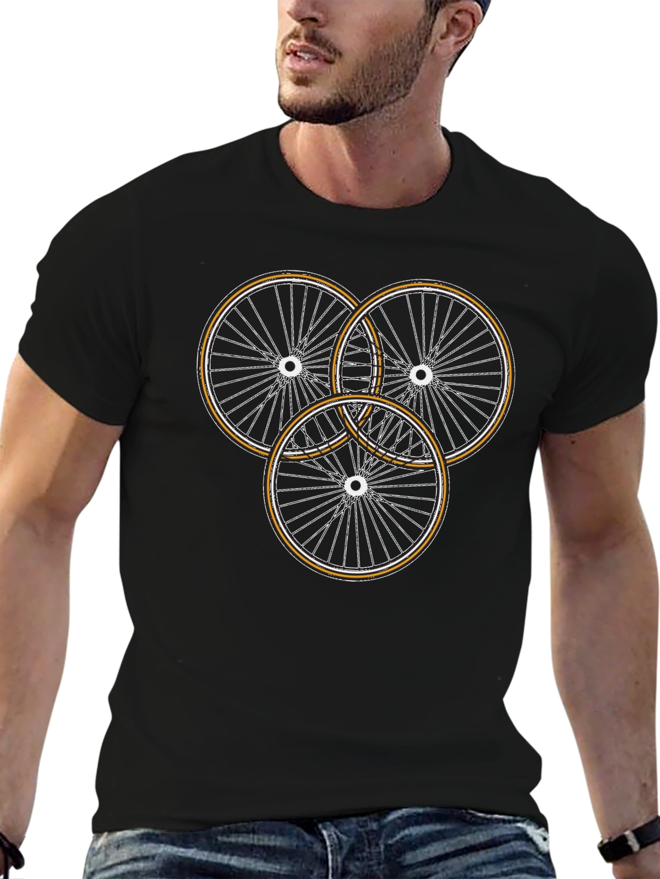 Bike Wheel Graphic Tee - Cycle Enthusiast