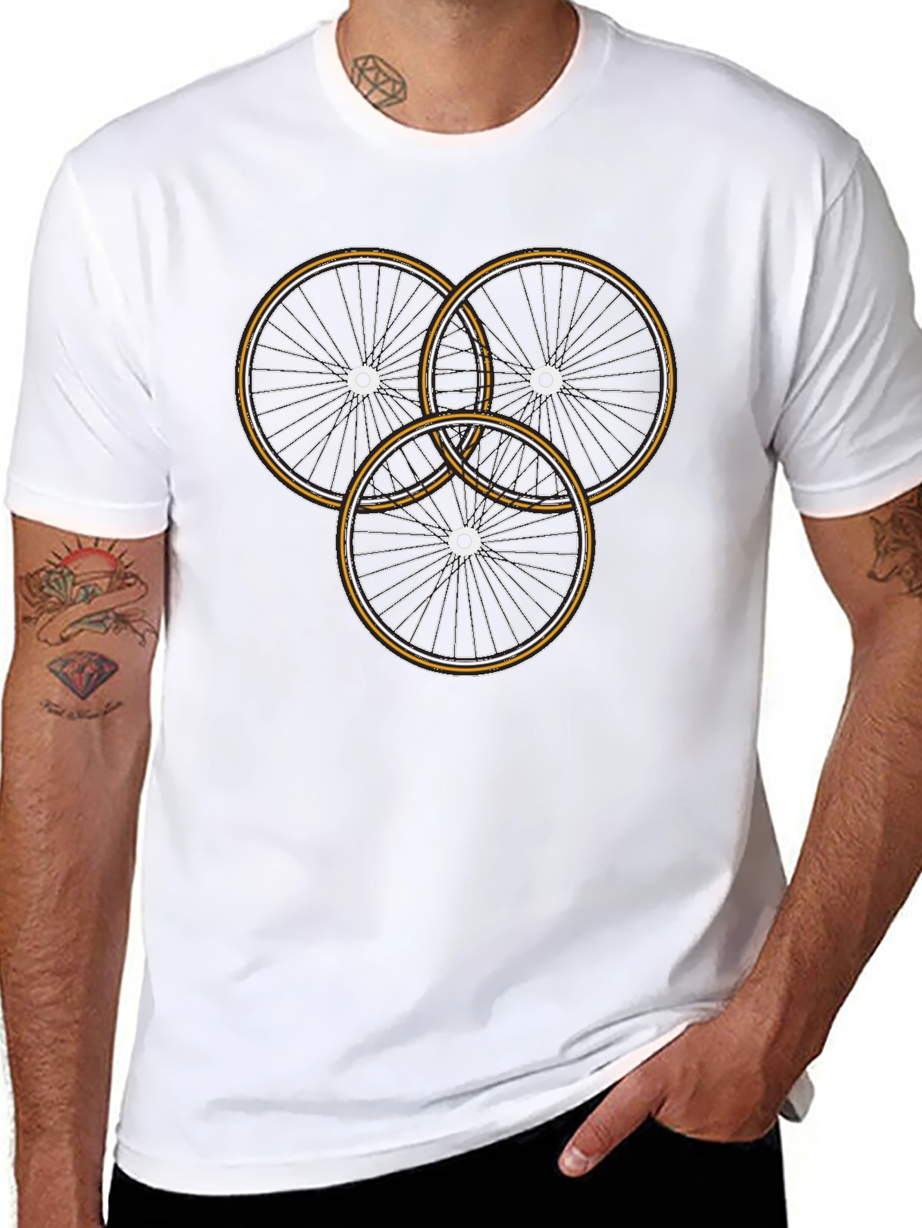 Bike Wheel Graphic Tee - Cycle Enthusiast