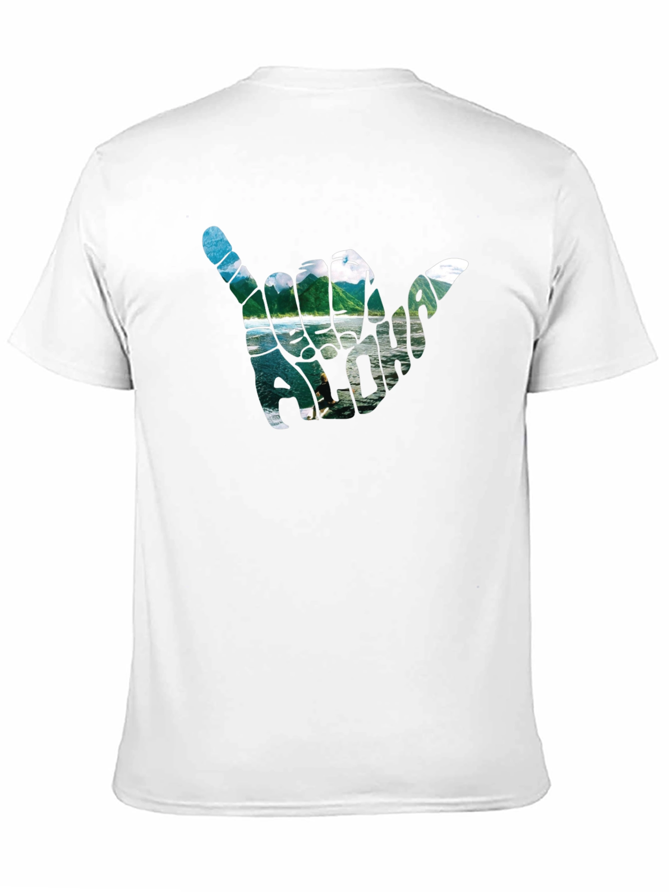 Aloha Shaka Hand Graphic T-Shirt - Casual Black Tee