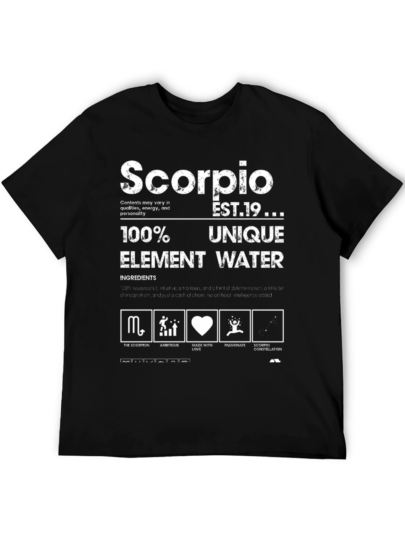 Scorpio Zodiac Sign Black T-Shirt