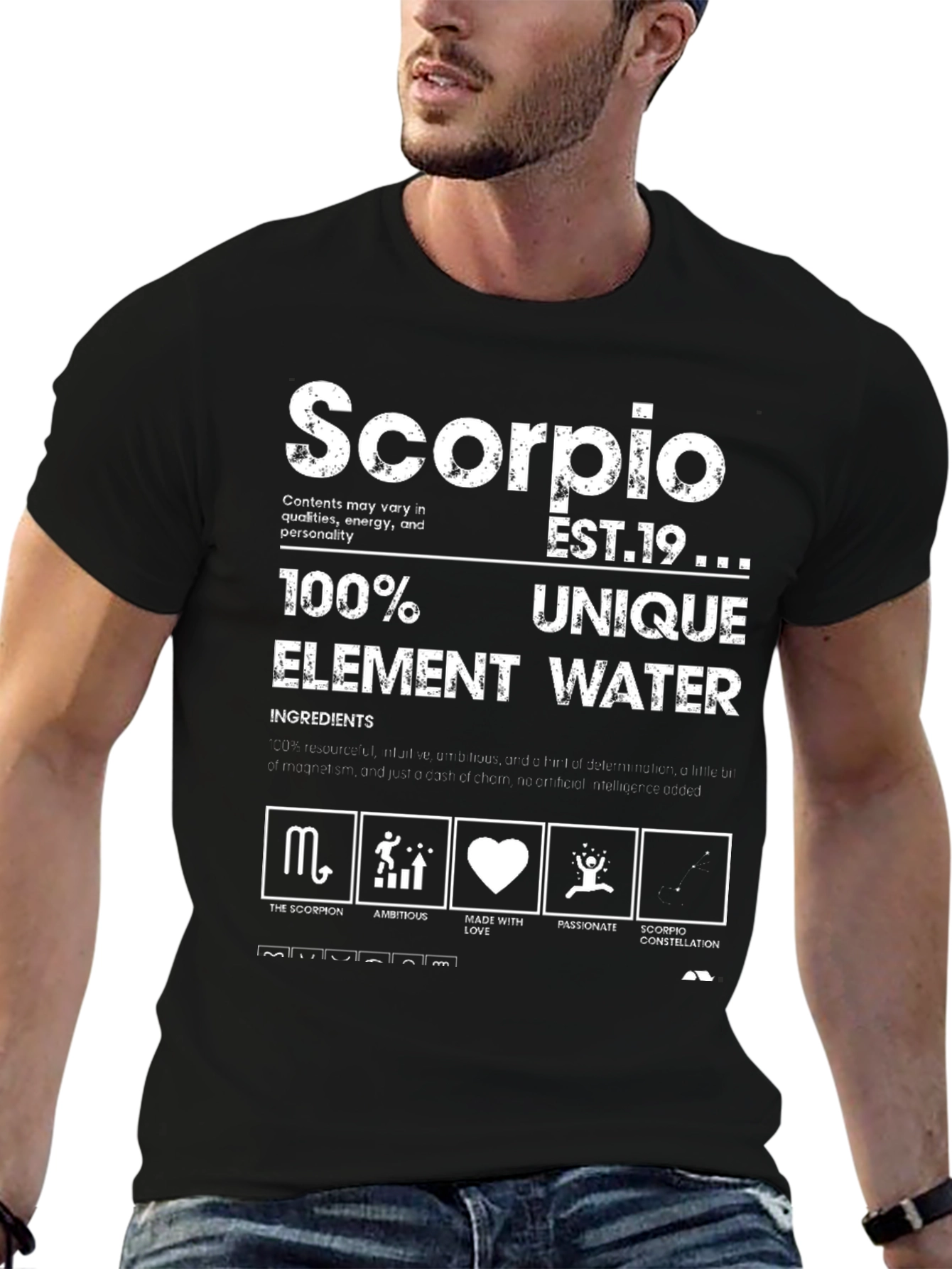 Scorpio Zodiac Sign Black T-Shirt