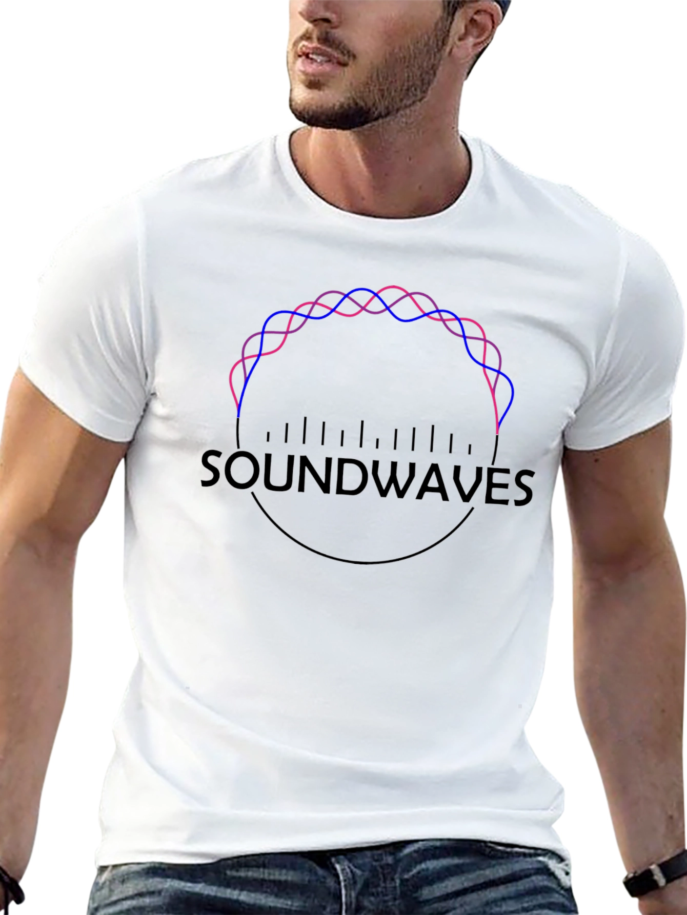 Soundwaves Graphic Tee - Modern Design Comfortable Fit