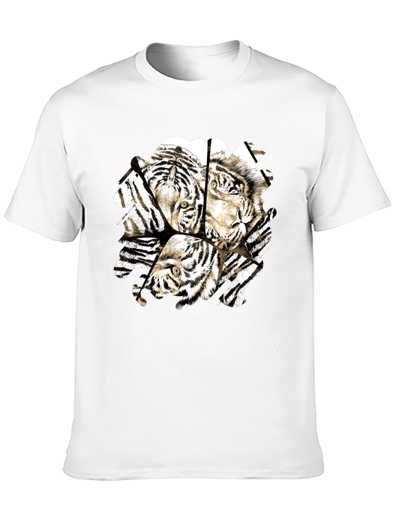 Tiger Graphic Black T-Shirt for Men
