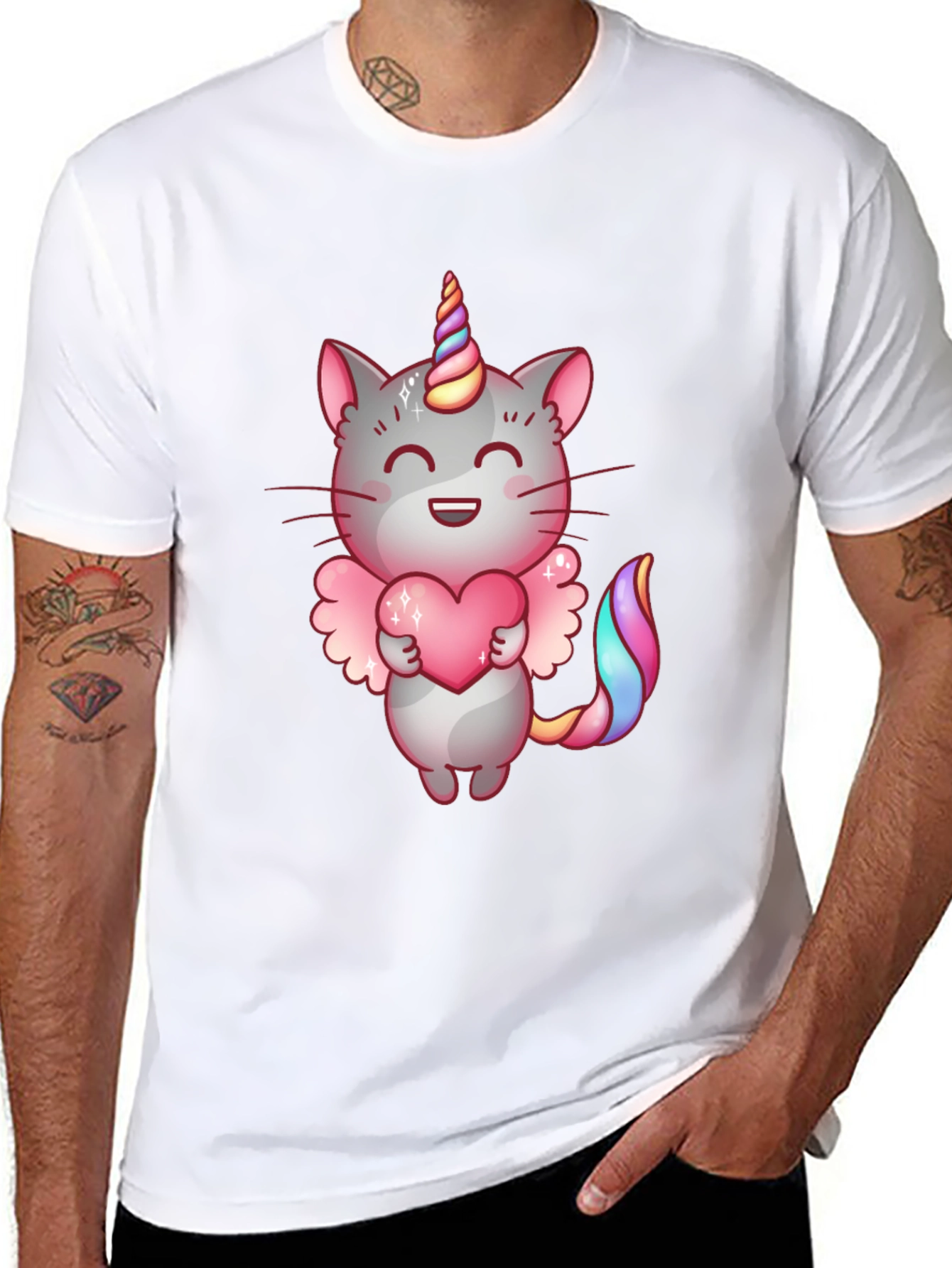 Unicorn Cat T-Shirt Cute Kawaii Style