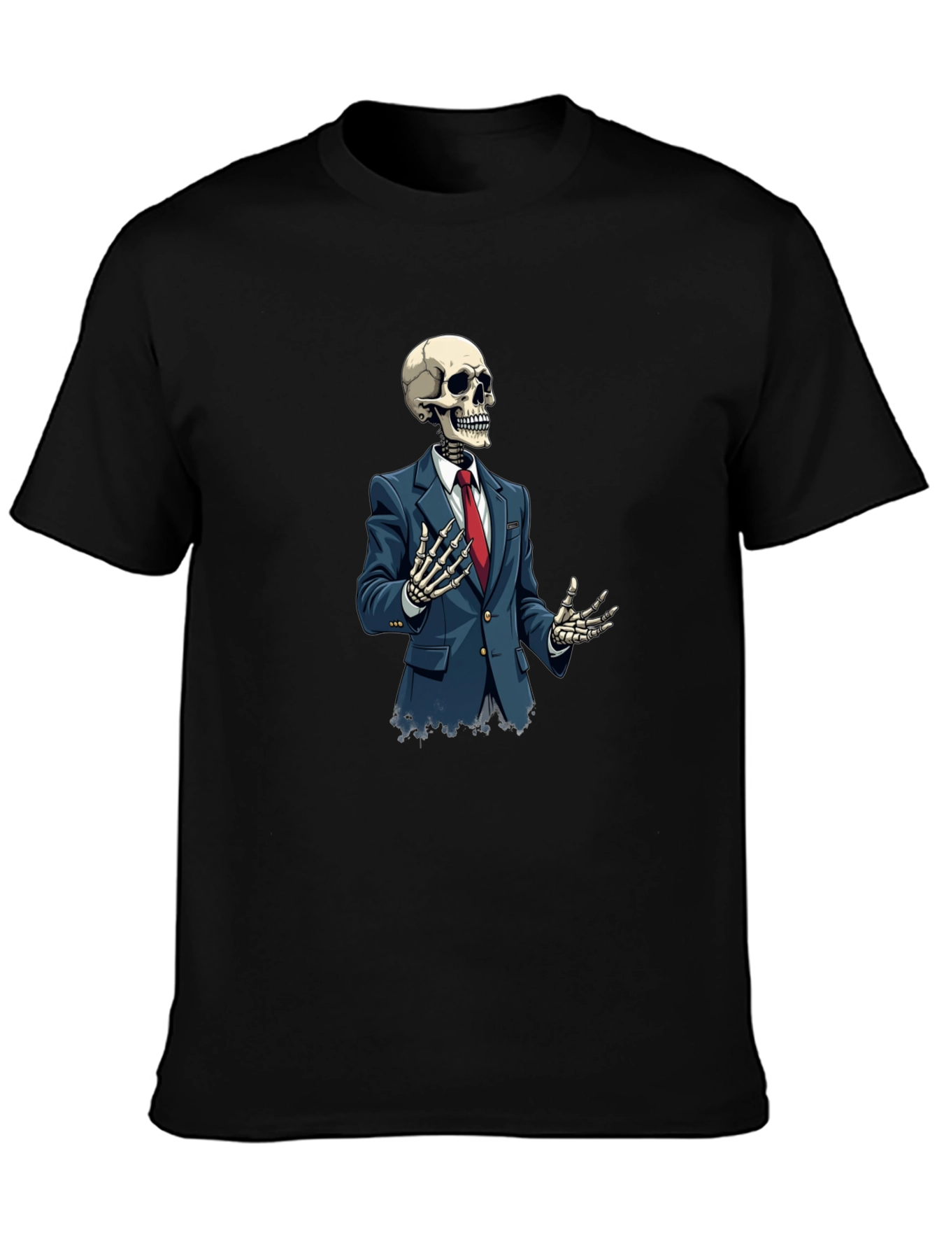 Skeleton Suit Graphic Black T-Shirt