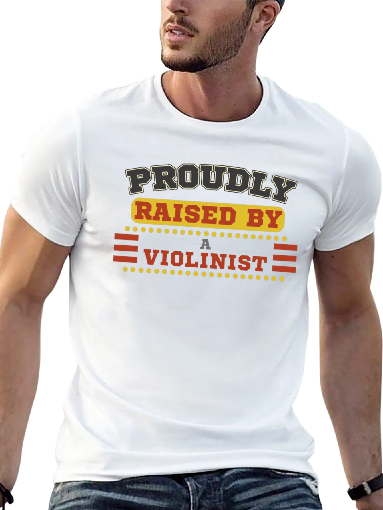 Proudly Raised by a Violinist Graphic Tee